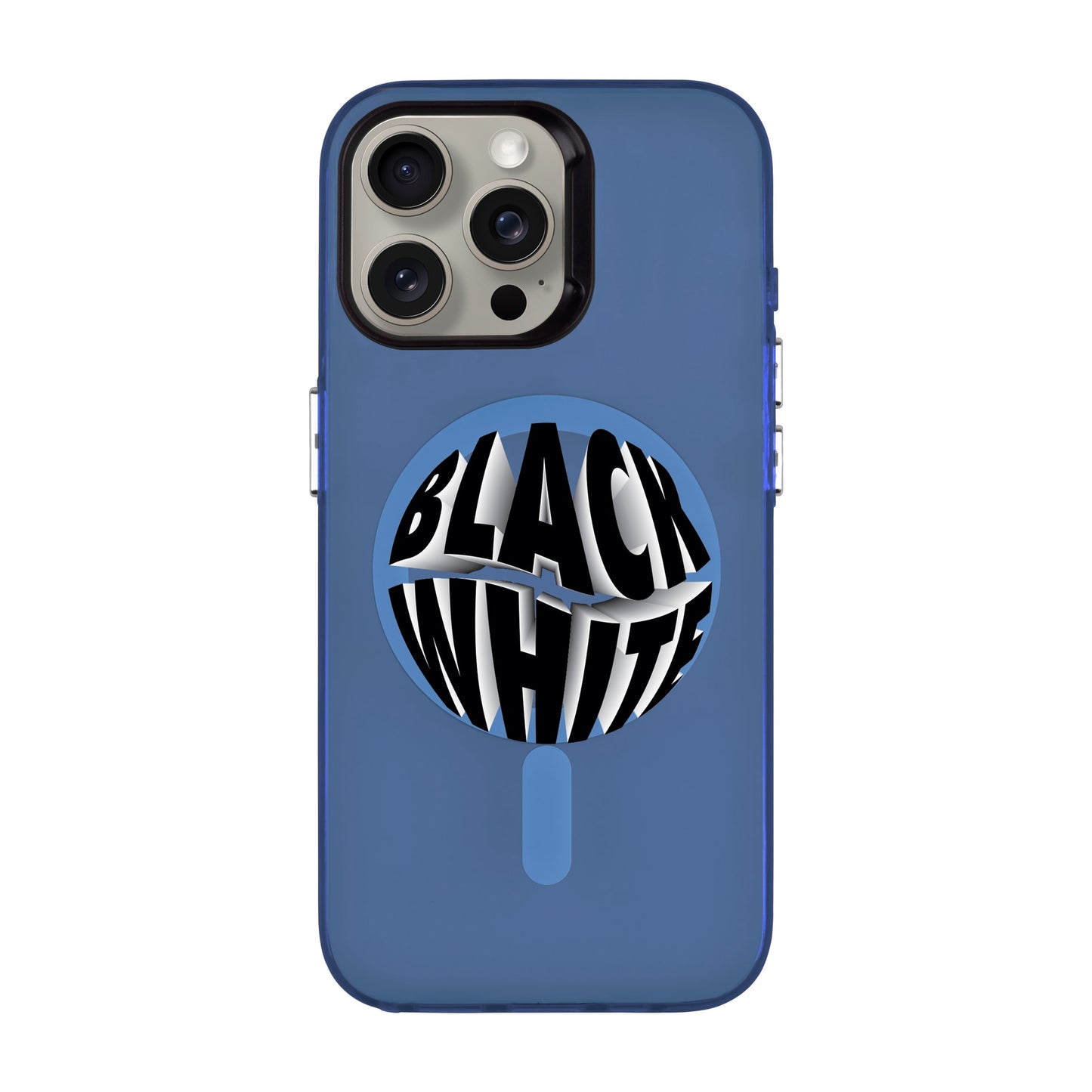 BLACK WHITE-iPhone 15 Pro Max Hold Kılıf MagSafe Özellikli