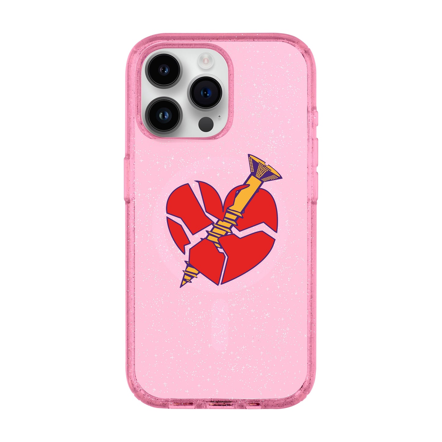 BROKEN HEART-iPhone 14 Pro Max Shiny Kılıf MagSafe Özellikli