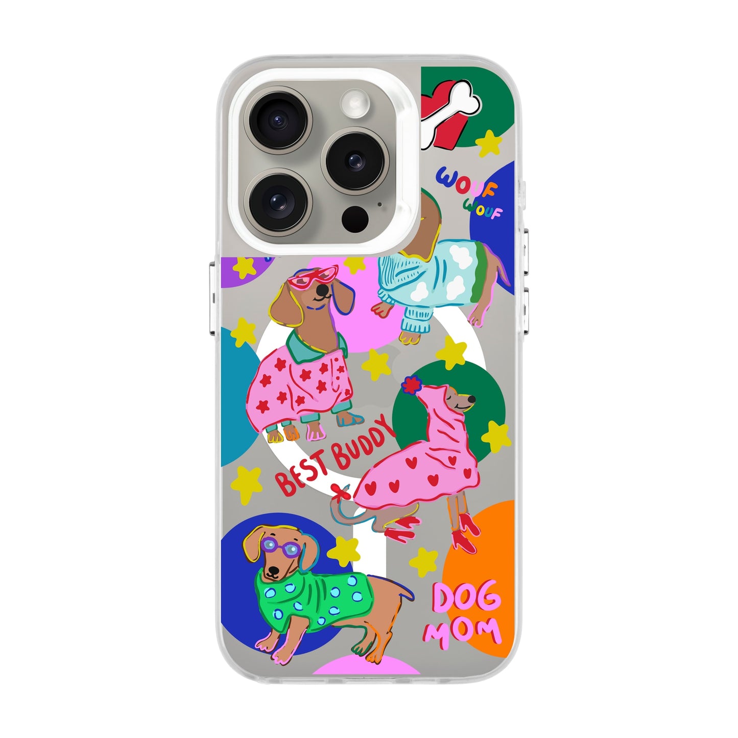 DOG MOM-iPhone 15 Pro Hold Kılıf MagSafe Özellikli
