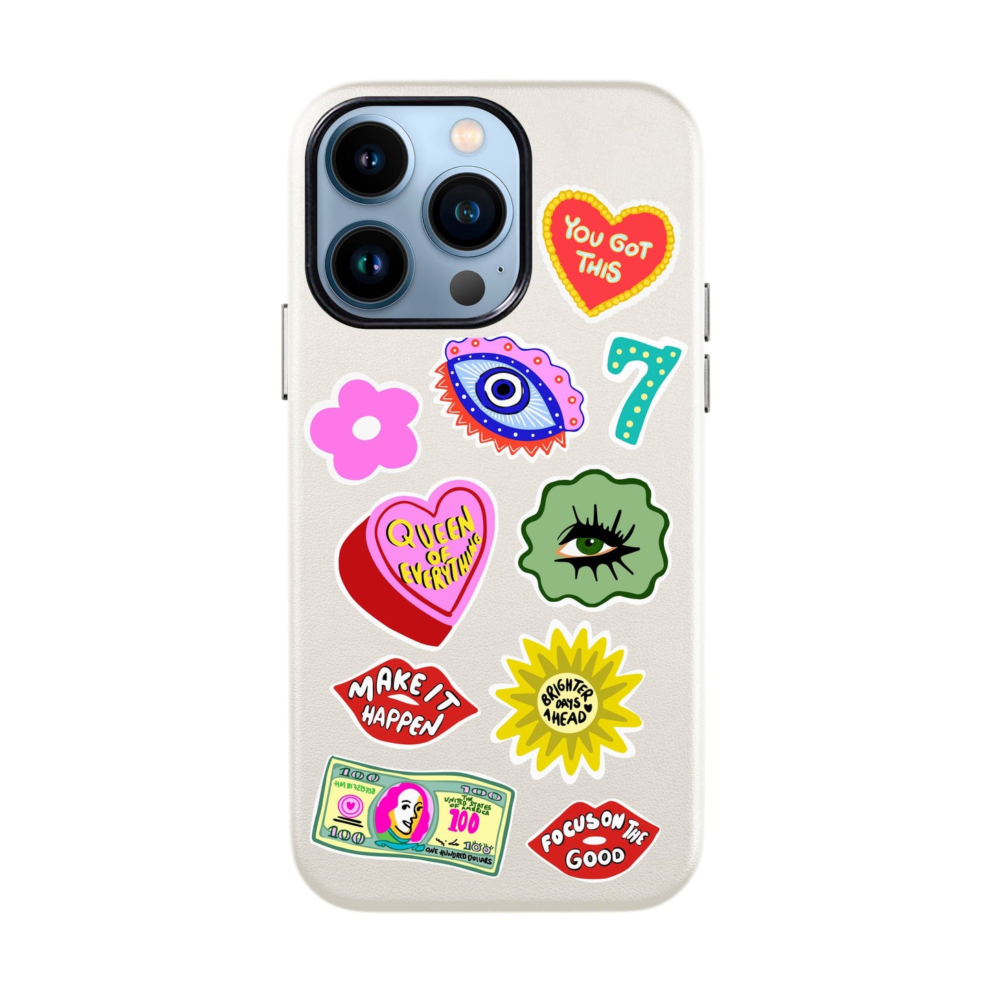 HM STICKERS-iPhone 13 Pro Leather Kılıf