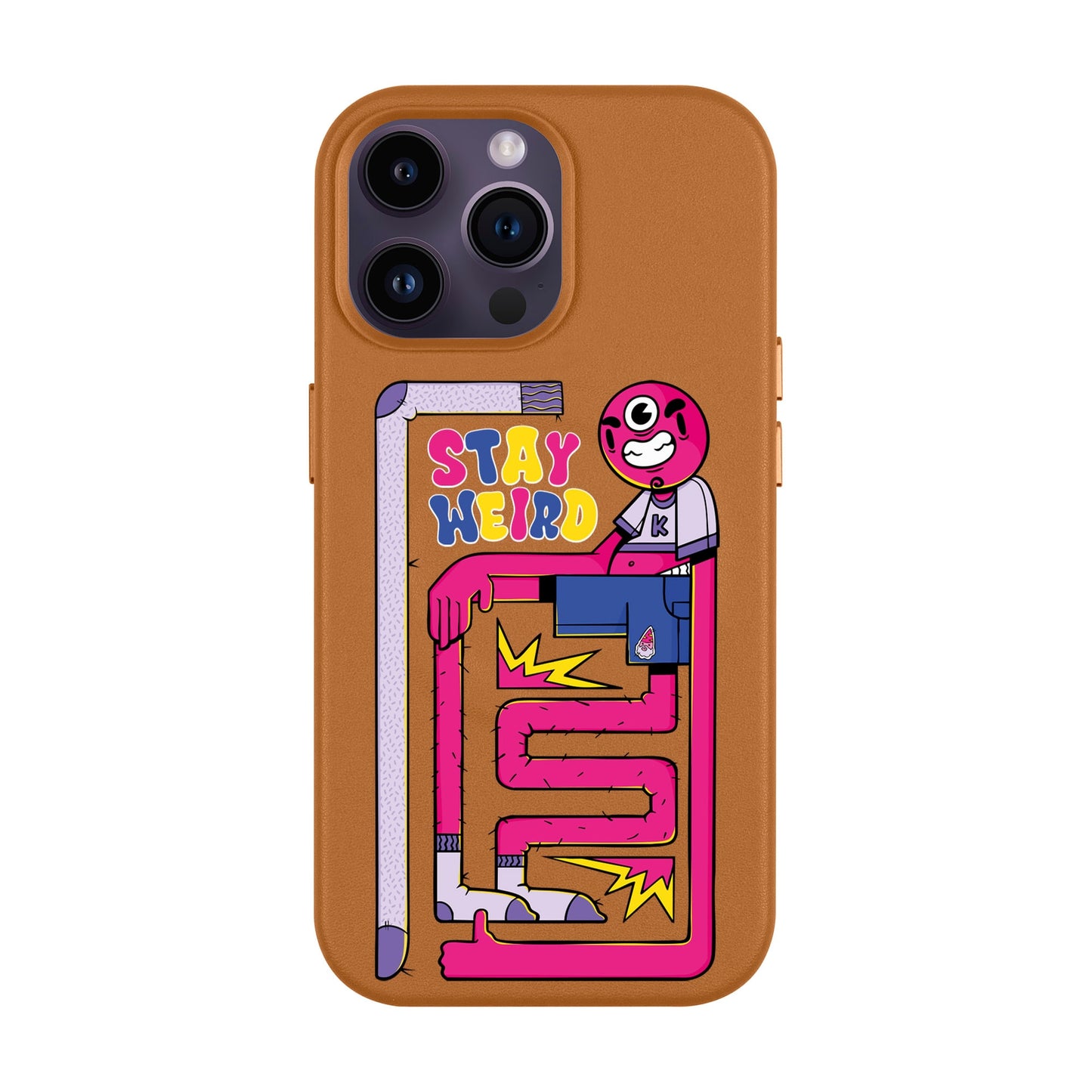 OG TOOTHY-iPhone 14 Pro Max Leather Kılıf MagSafe Özellikli