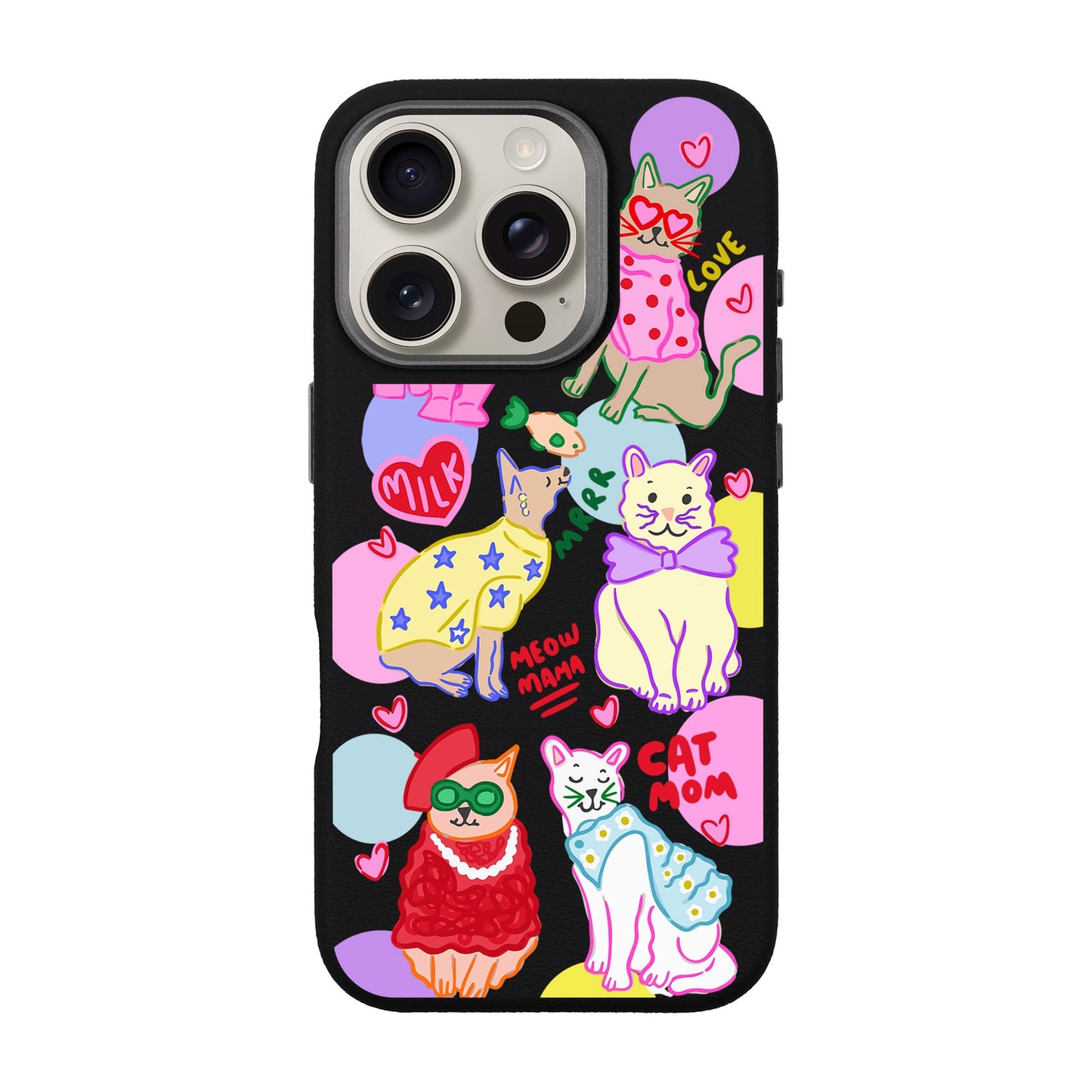 CAT MOM-iPhone 16 Pro Leather Premium Kılıf MagSafe Özellikli