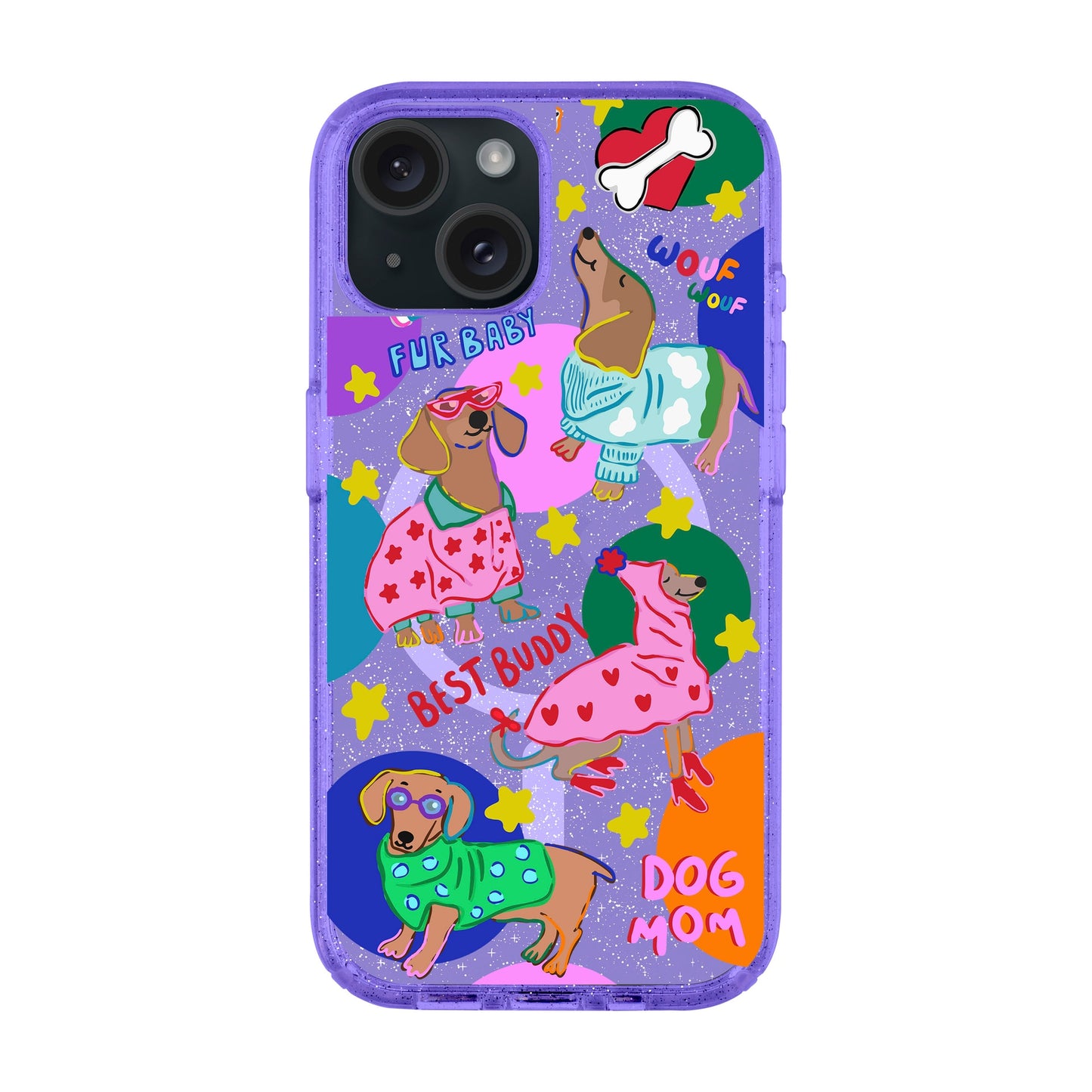 DOG MOM-iPhone 15 Plus Shiny Kılıf MagSafe Özellikli