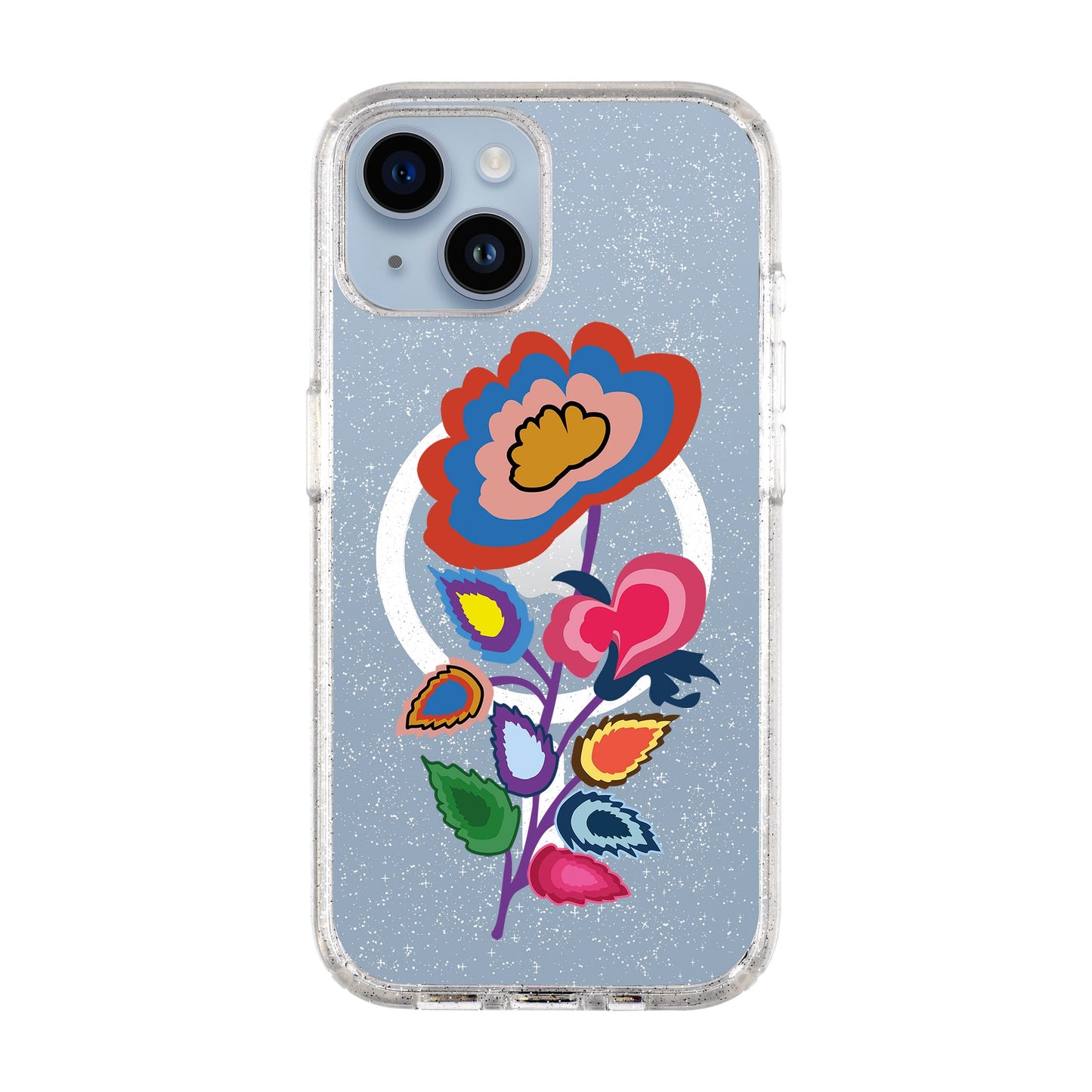 KNITTED FLOWER-iPhone 14 Shiny Kılıf MagSafe Özellikli