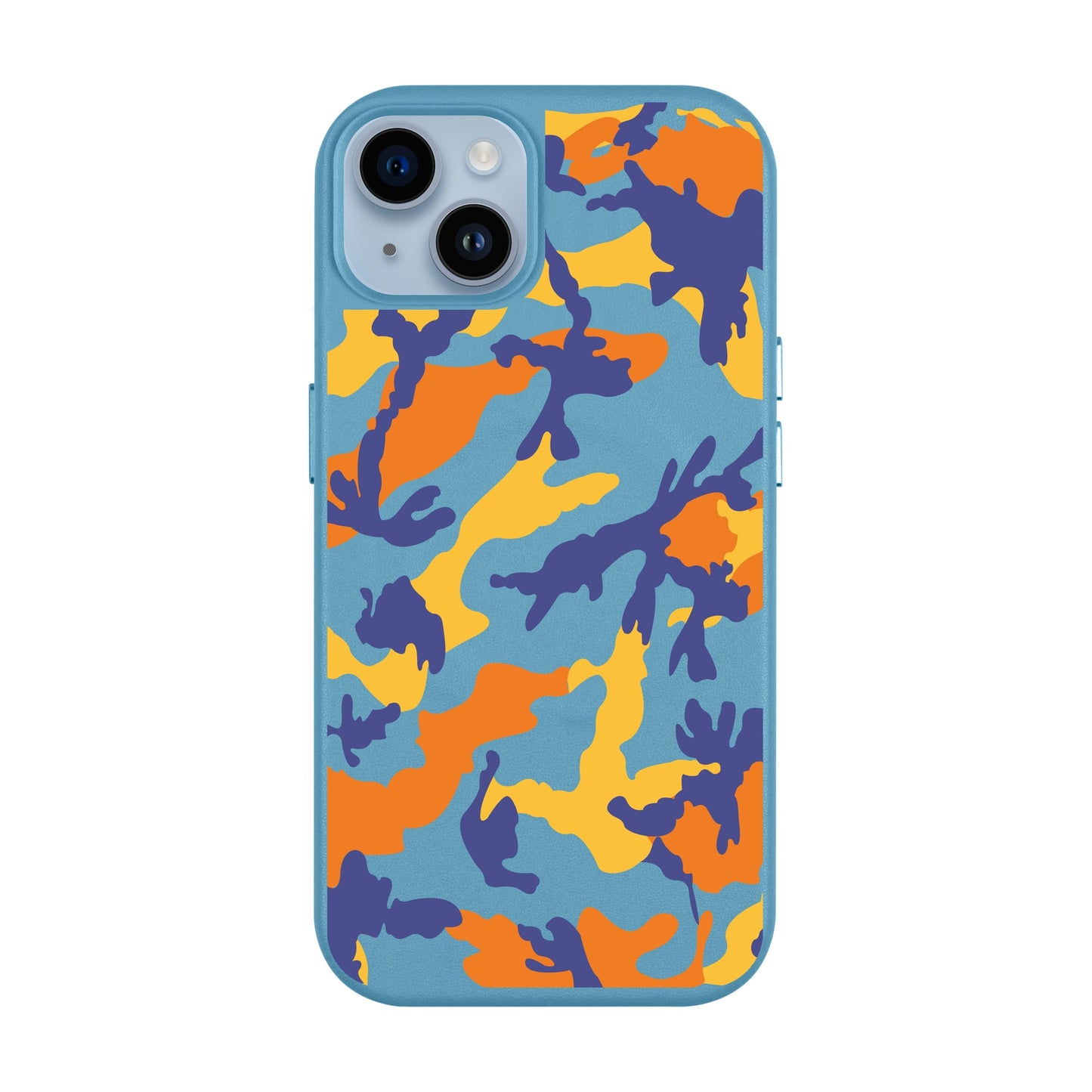 CAMOUFLAGE-iPhone 14 Plus Leather Kılıf MagSafe Özellikli
