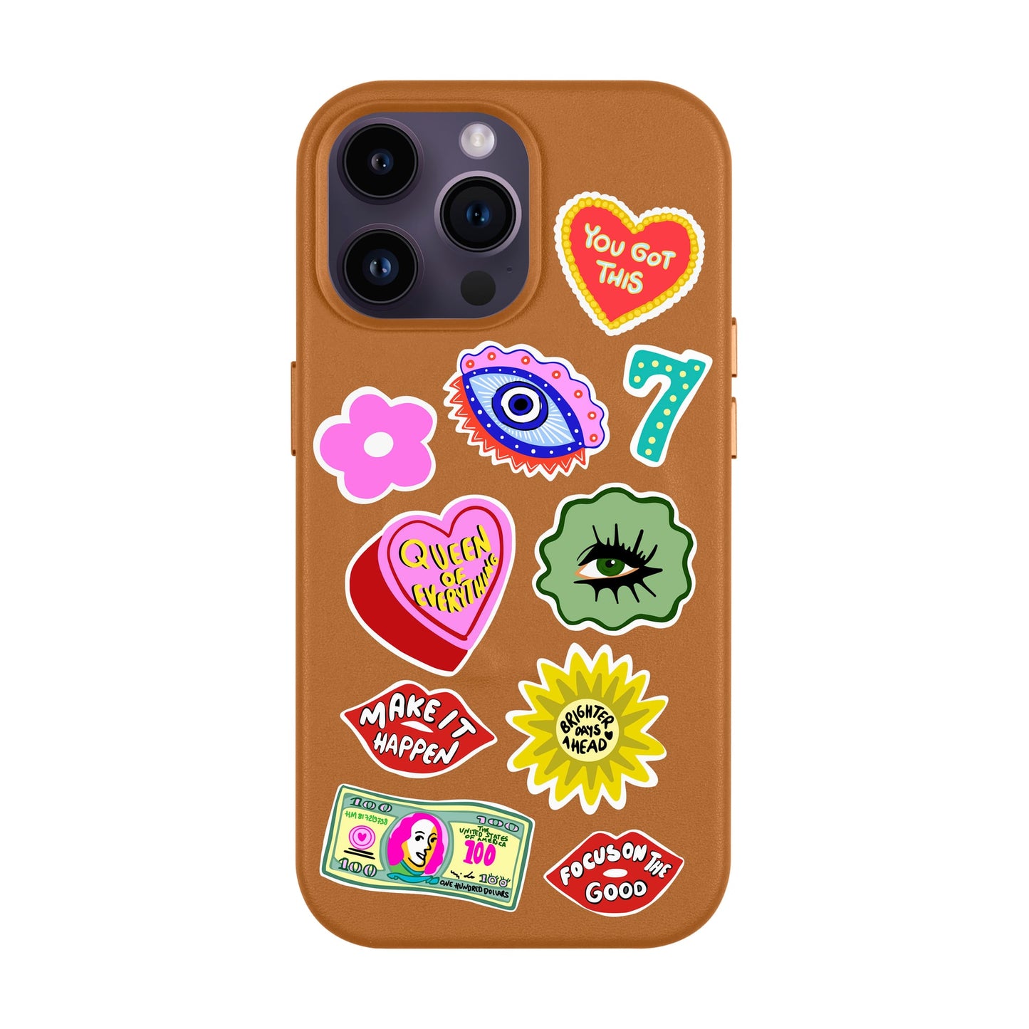 HM STICKERS-iPhone 14 Pro Max Leather Kılıf MagSafe Özellikli