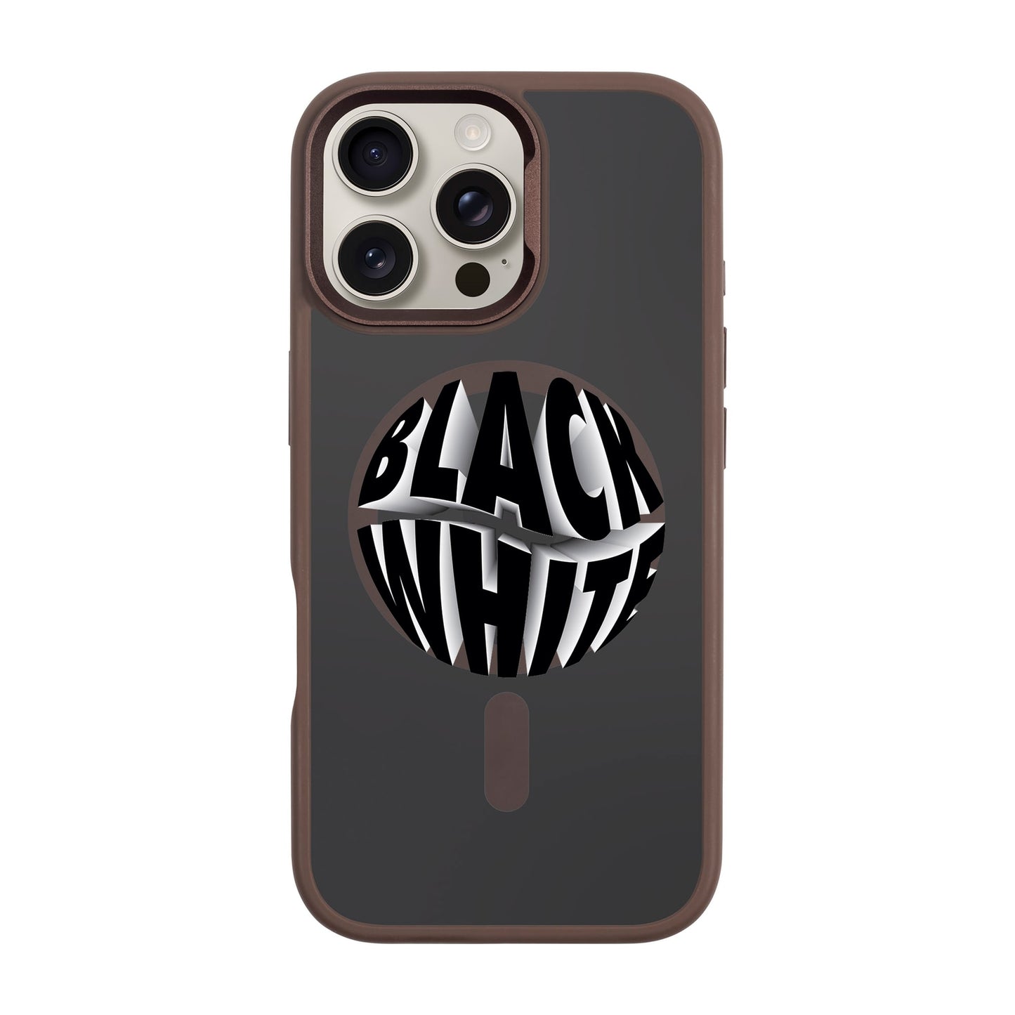 BLACK WHITE-iPhone 16 Pro Max Rise Kılıf MagSafe Özellikli
