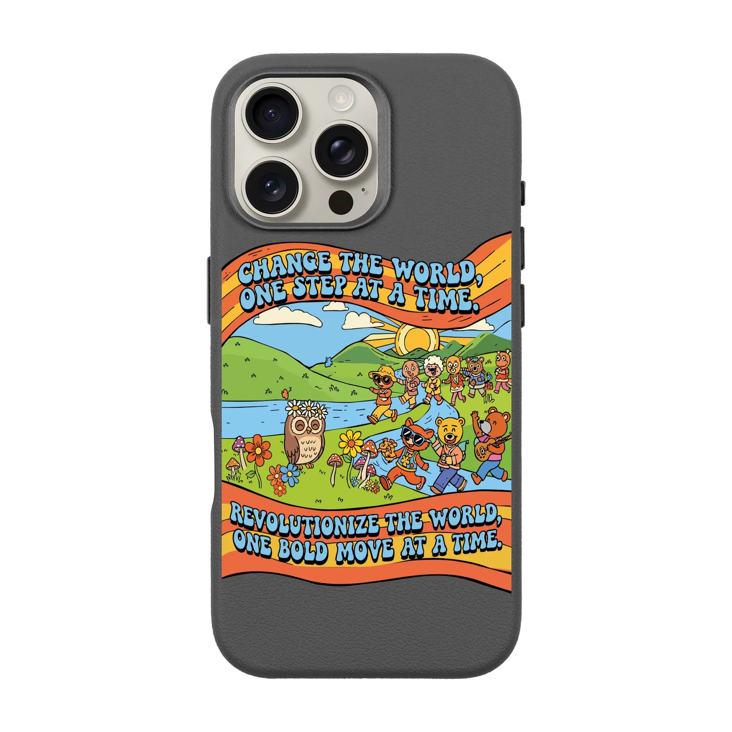 CHANGE THE WORLD-iPhone 16 Pro Max Leather Premium Kılıf MagSafe Özellikli