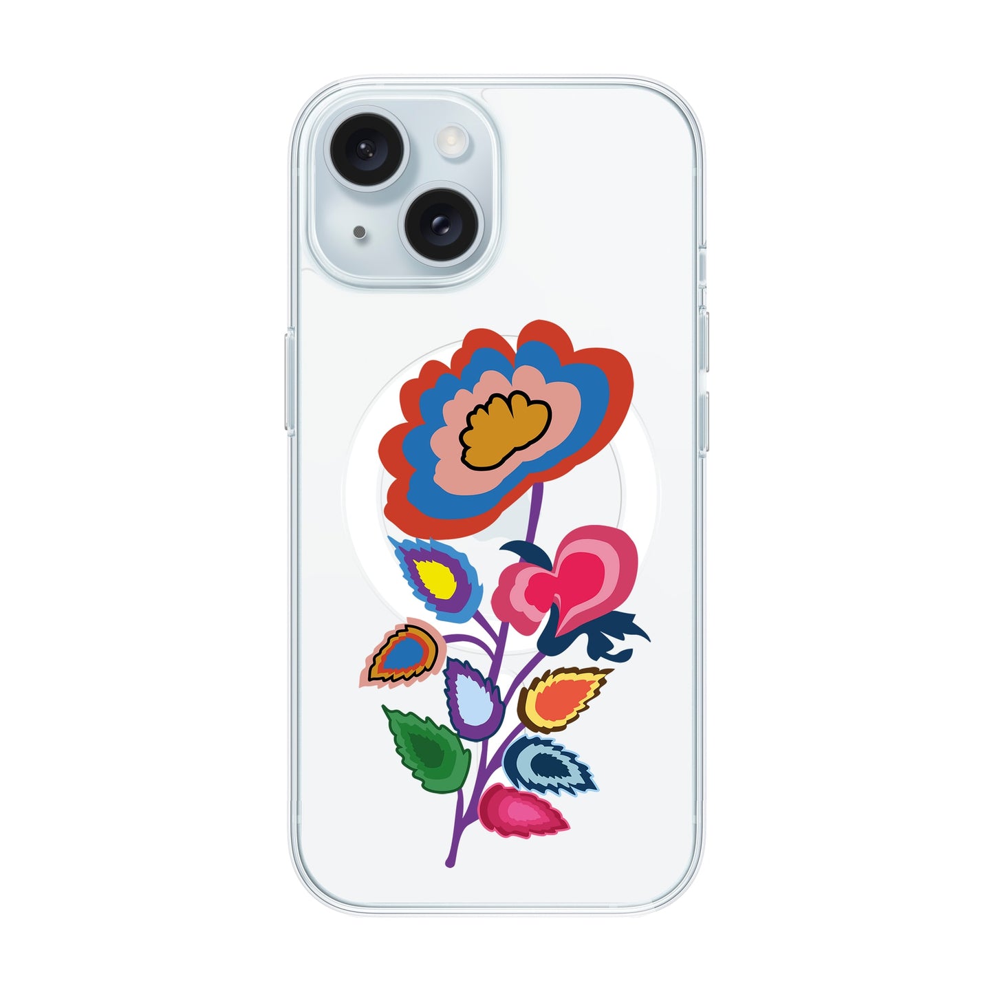 KNITTED FLOWER-iPhone 15 Solid Kılıf MagSafe Özellikli