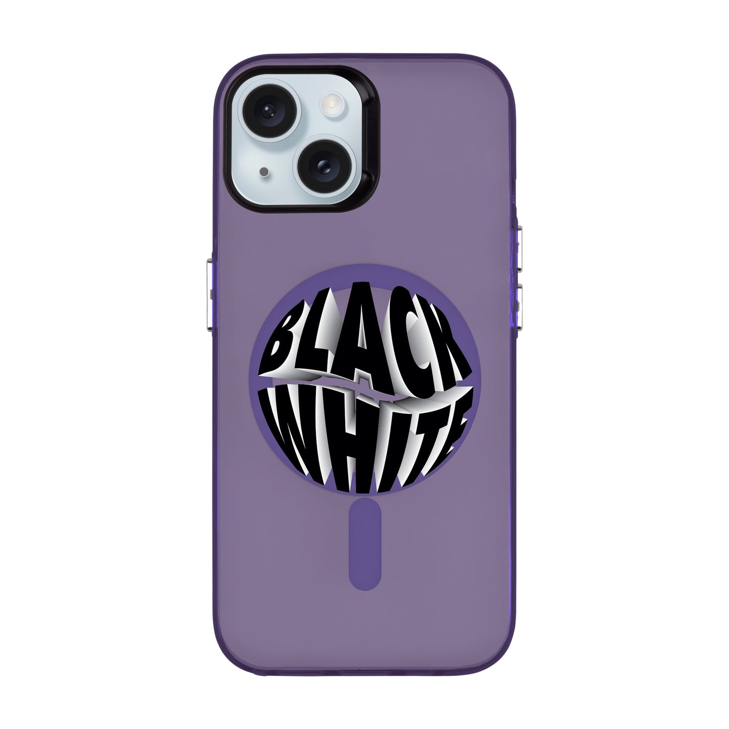 BLACK WHITE-iPhone 13 Hold Kılıf MagSafe Özellikli