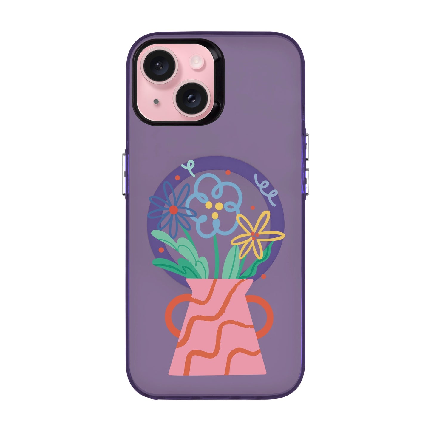 PINK VASE-iPhone 15 Hold Kılıf MagSafe Özellikli