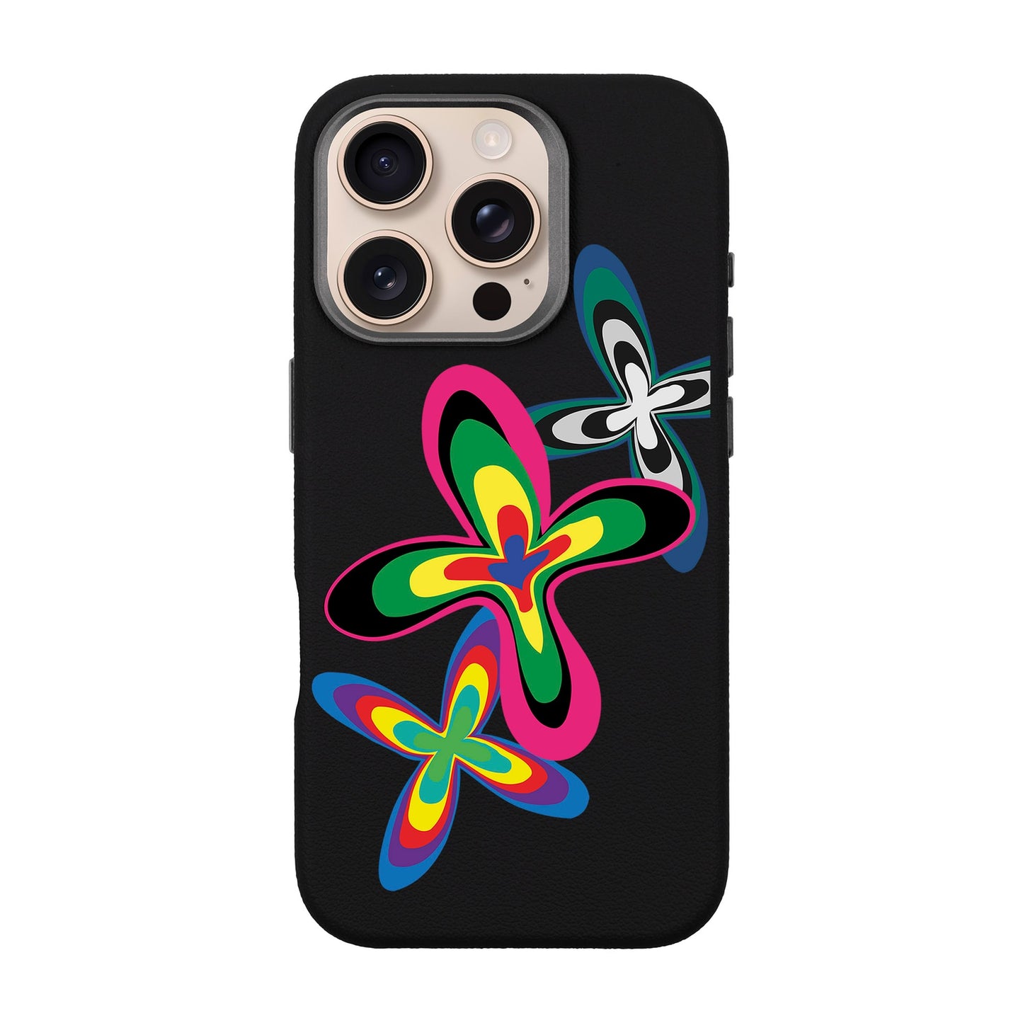 COLOR FLOWER-iPhone 16 Pro Leather Premium Kılıf MagSafe Özellikli