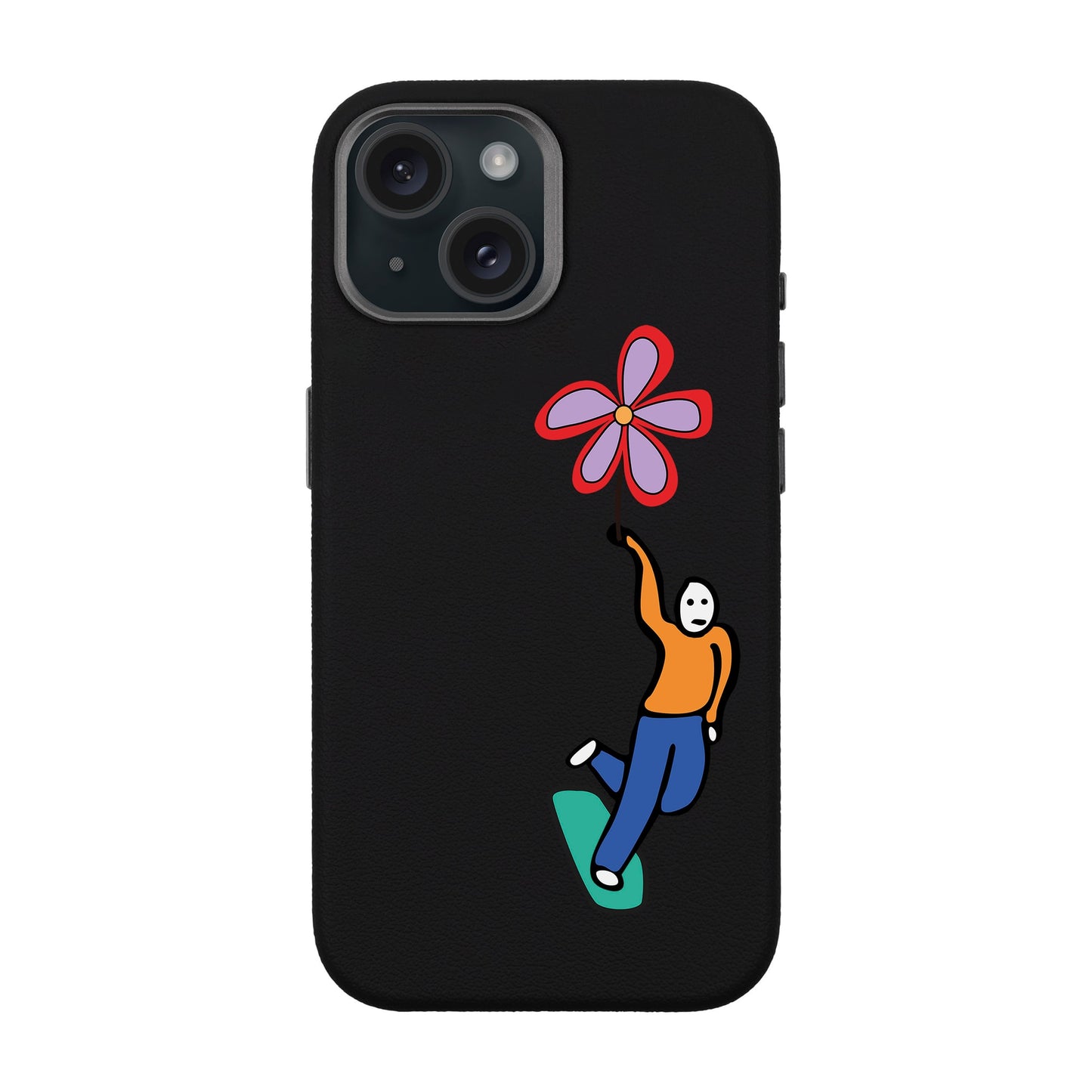 SKATEBOARDER-iPhone 15 Leather Premium Kılıf MagSafe Özellikli
