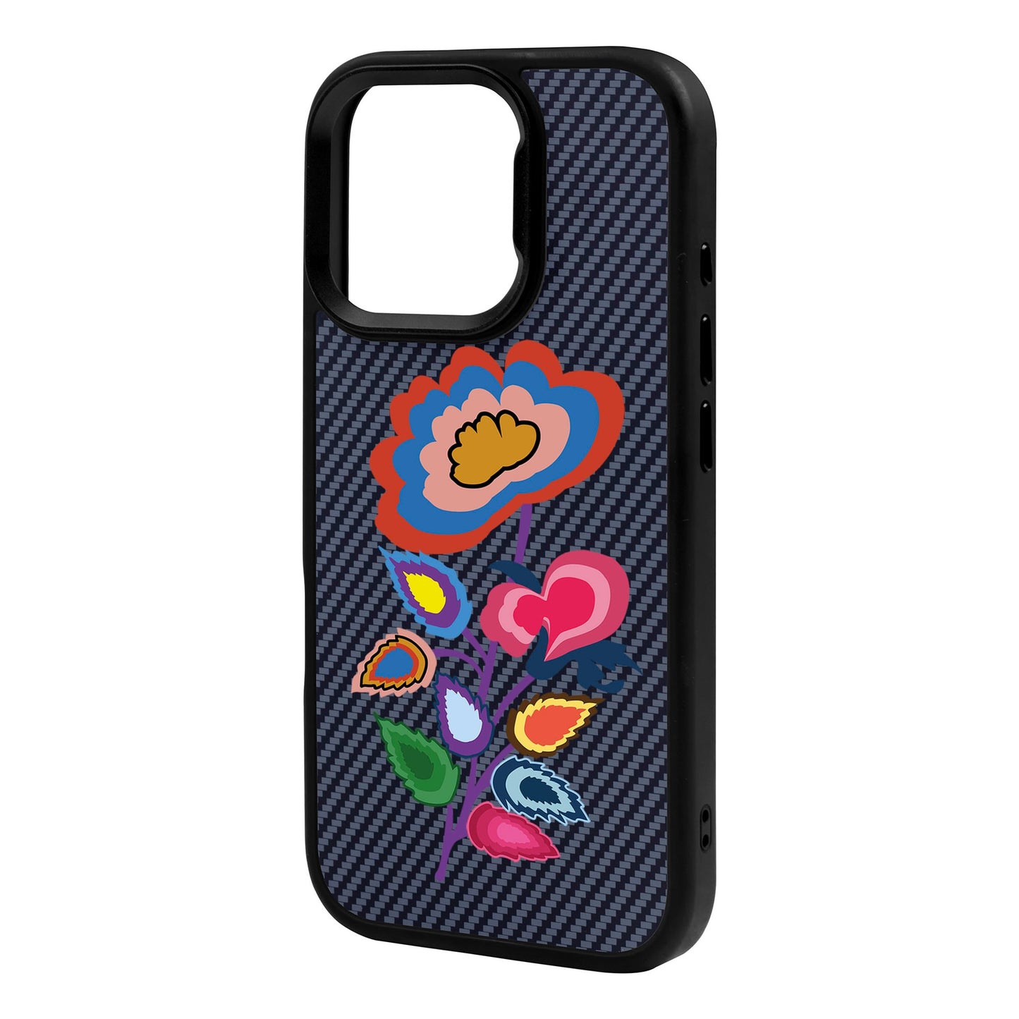 KNITTED FLOWER-iPhone 16 Pro Max Plaid Kılıf MagSafe Özellikli