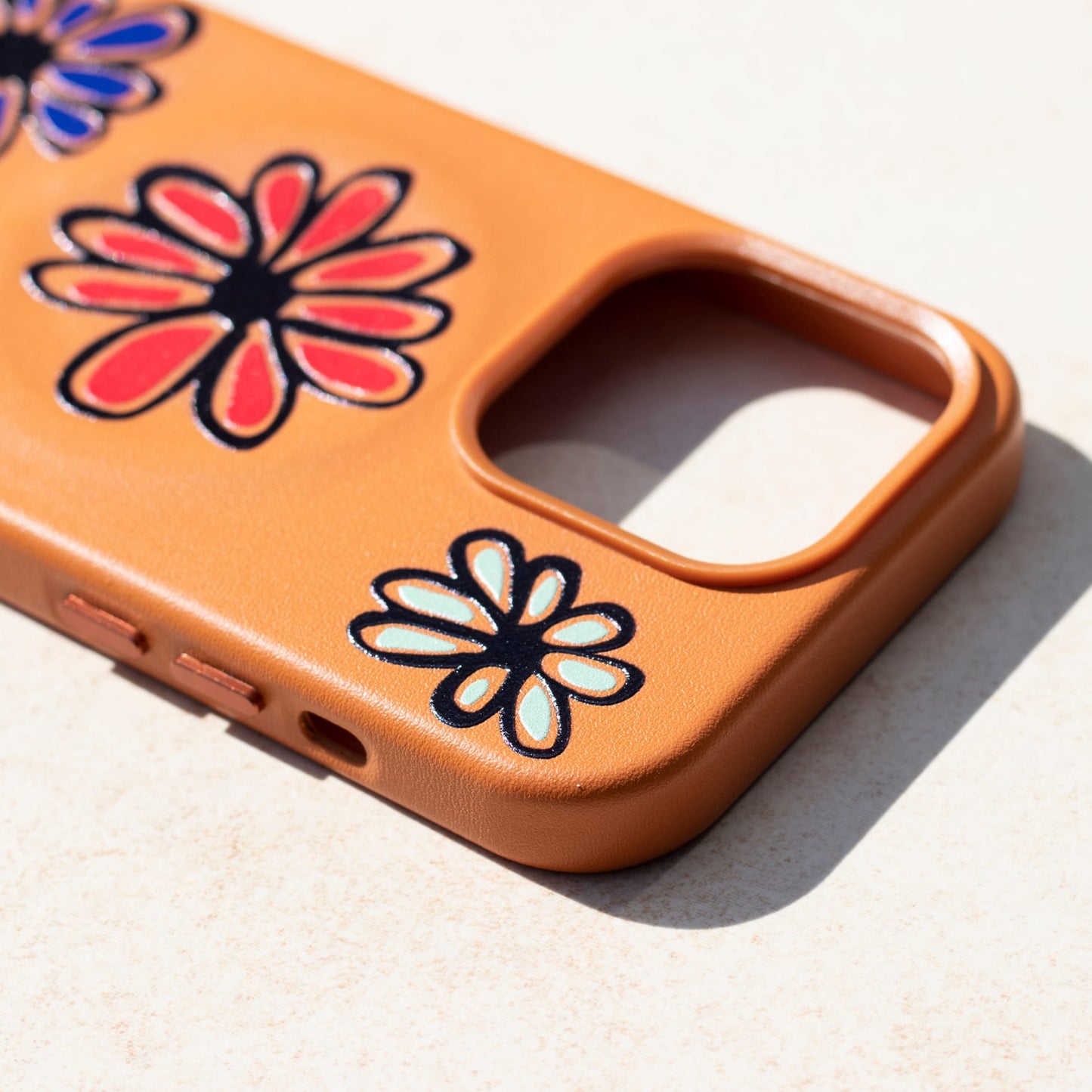 FLORIST-iPhone 14 Pro Max Leather Kılıf MagSafe Özellikli