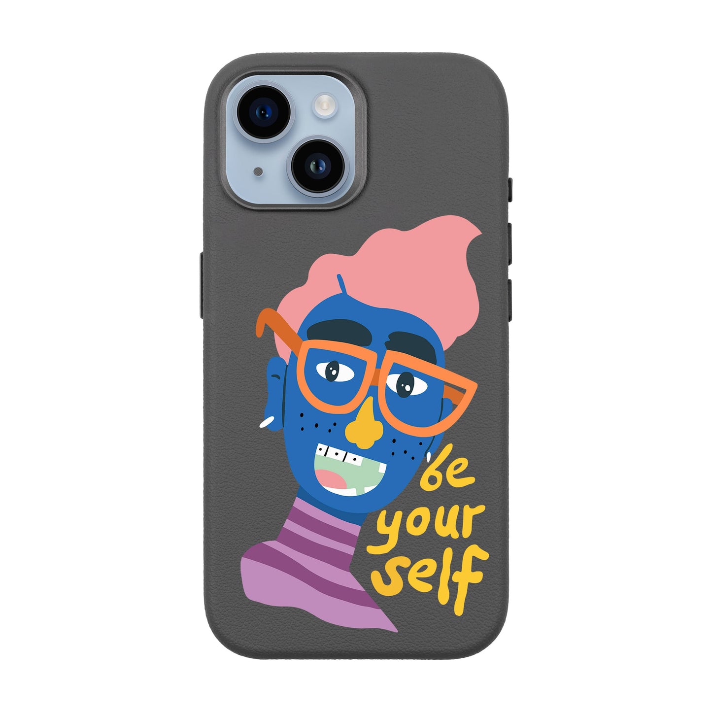 BE YOURSELF-iPhone 13 Leather Premium Kılıf MagSafe Özellikli