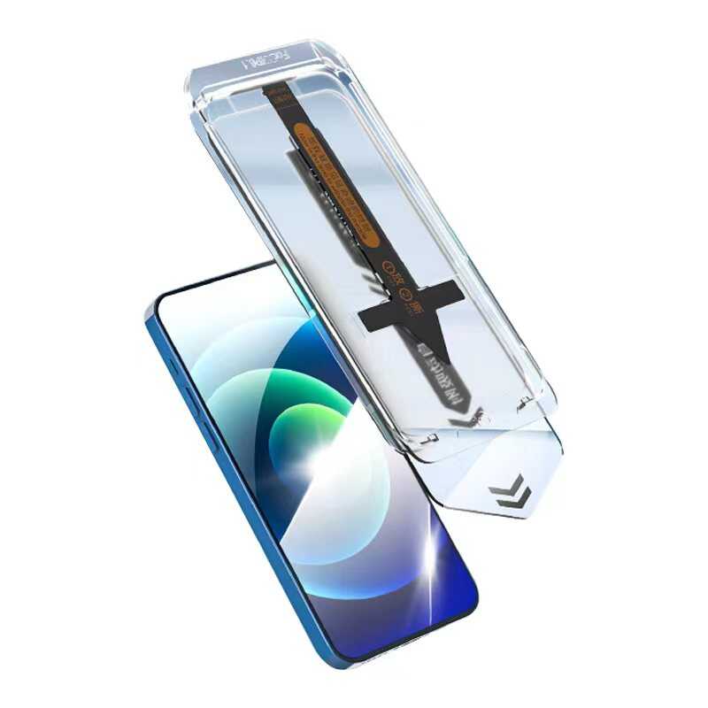 NEW-iPhone 12 Pro Max Anti Dust Temperli Ekran Koruyucu
