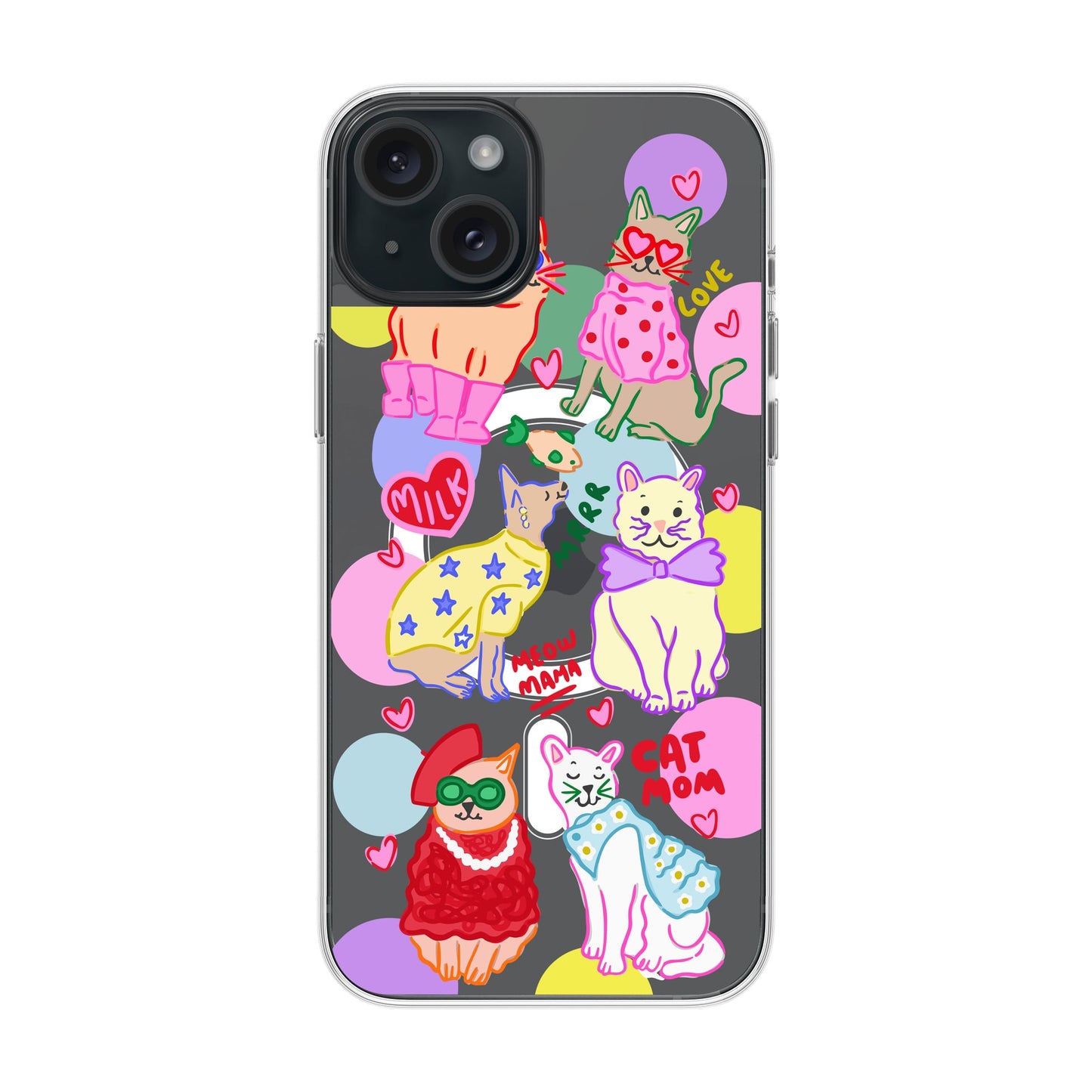 CAT MOM-iPhone 15 Plus Solid Kılıf MagSafe Özellikli