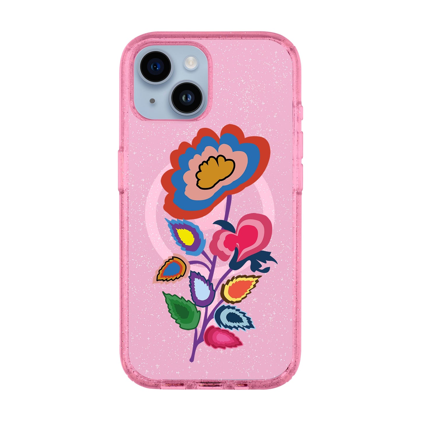 KNITTED FLOWER-iPhone 14 Shiny Kılıf MagSafe Özellikli