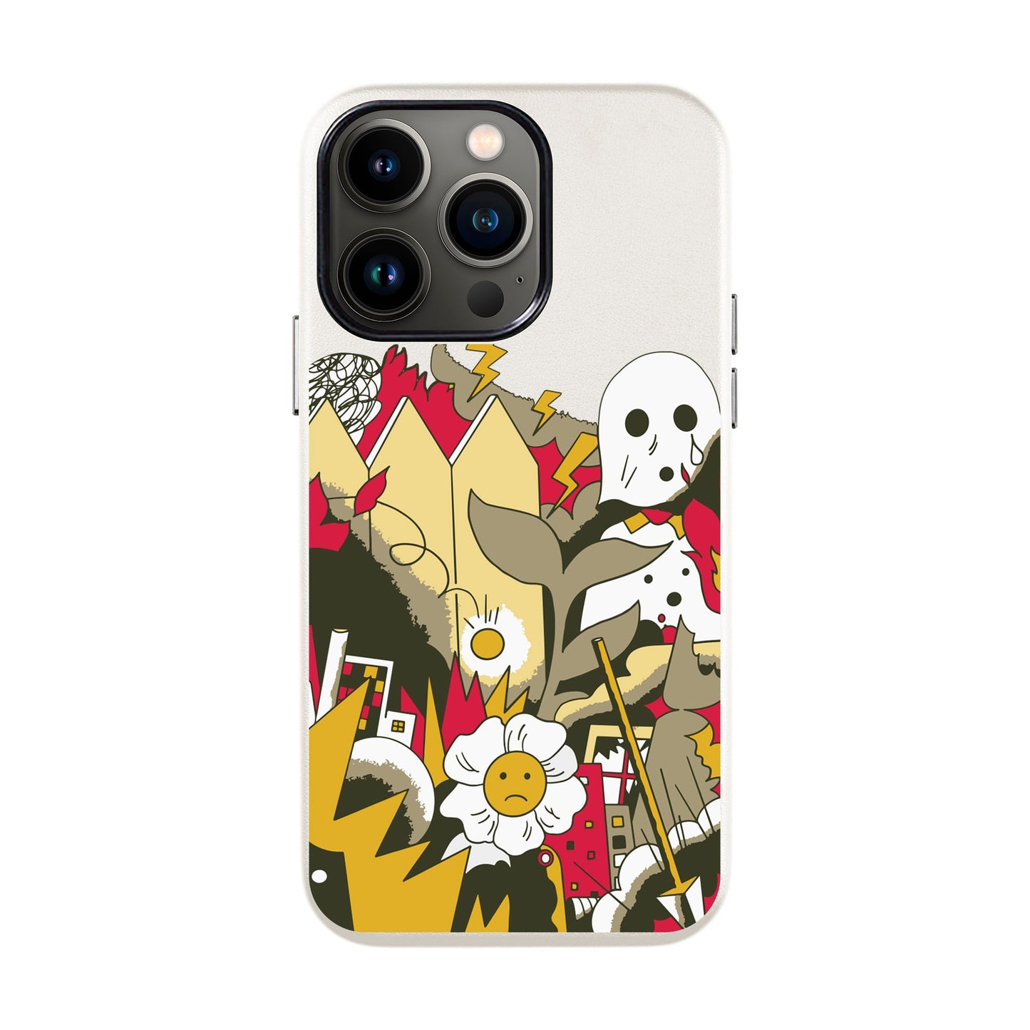 EVERYTHING IS BURNING-iPhone 13 Pro Max Leather Kılıf