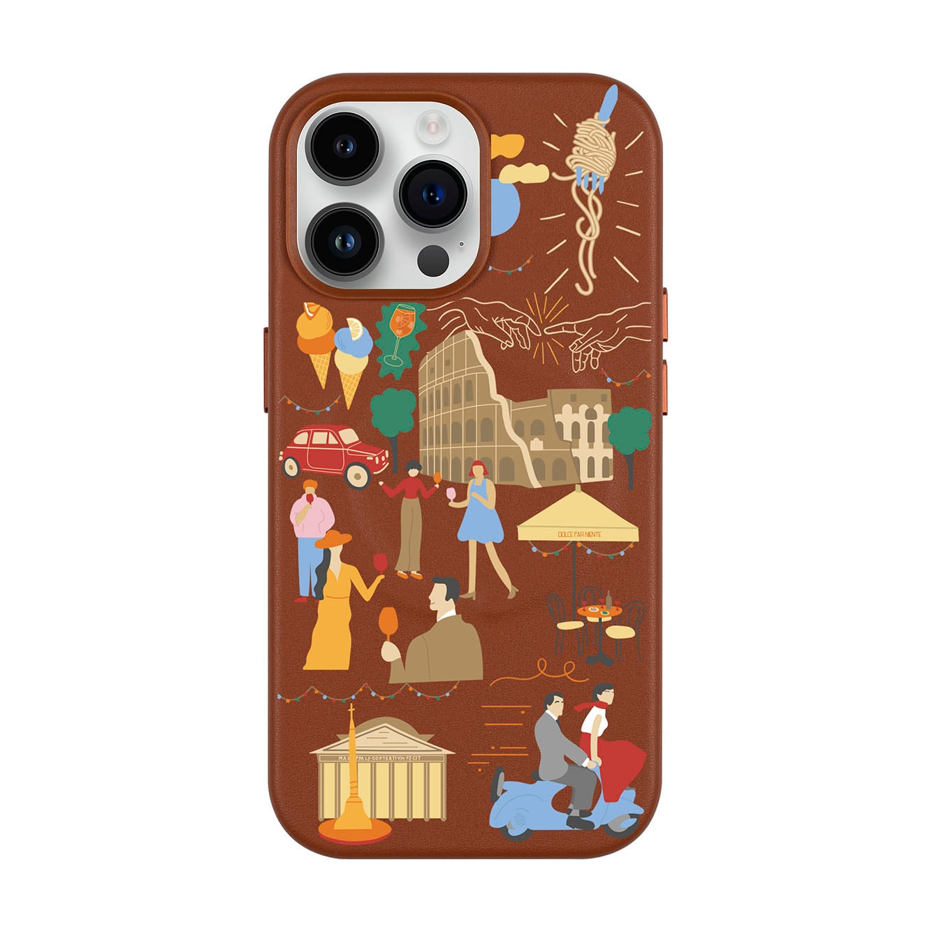 ROMA-iPhone 14 Pro Max Leather Kılıf MagSafe Özellikli
