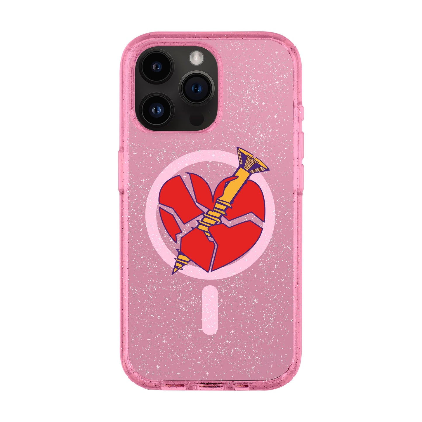 BROKEN HEART-iPhone 14 Pro Max Shiny Kılıf MagSafe Özellikli