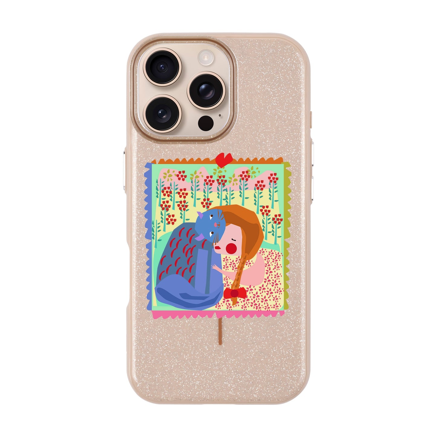 KEDİ POSTA PULU-iPhone 16 Pro Max Radiant Kılıf MagSafe Özellikli