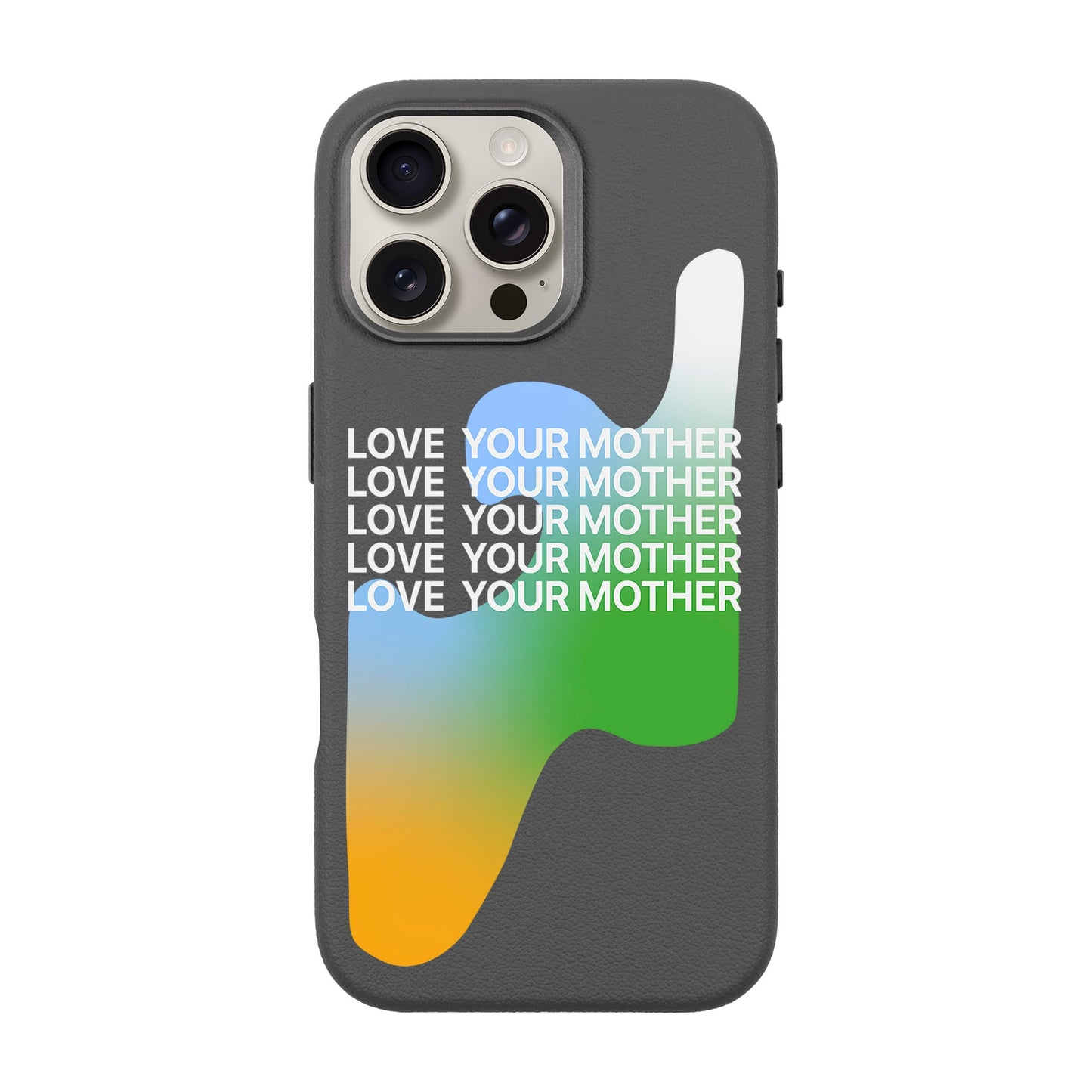LOVE YOUR MOTHER-iPhone 16 Pro Max Leather Premium Kılıf MagSafe Özellikli