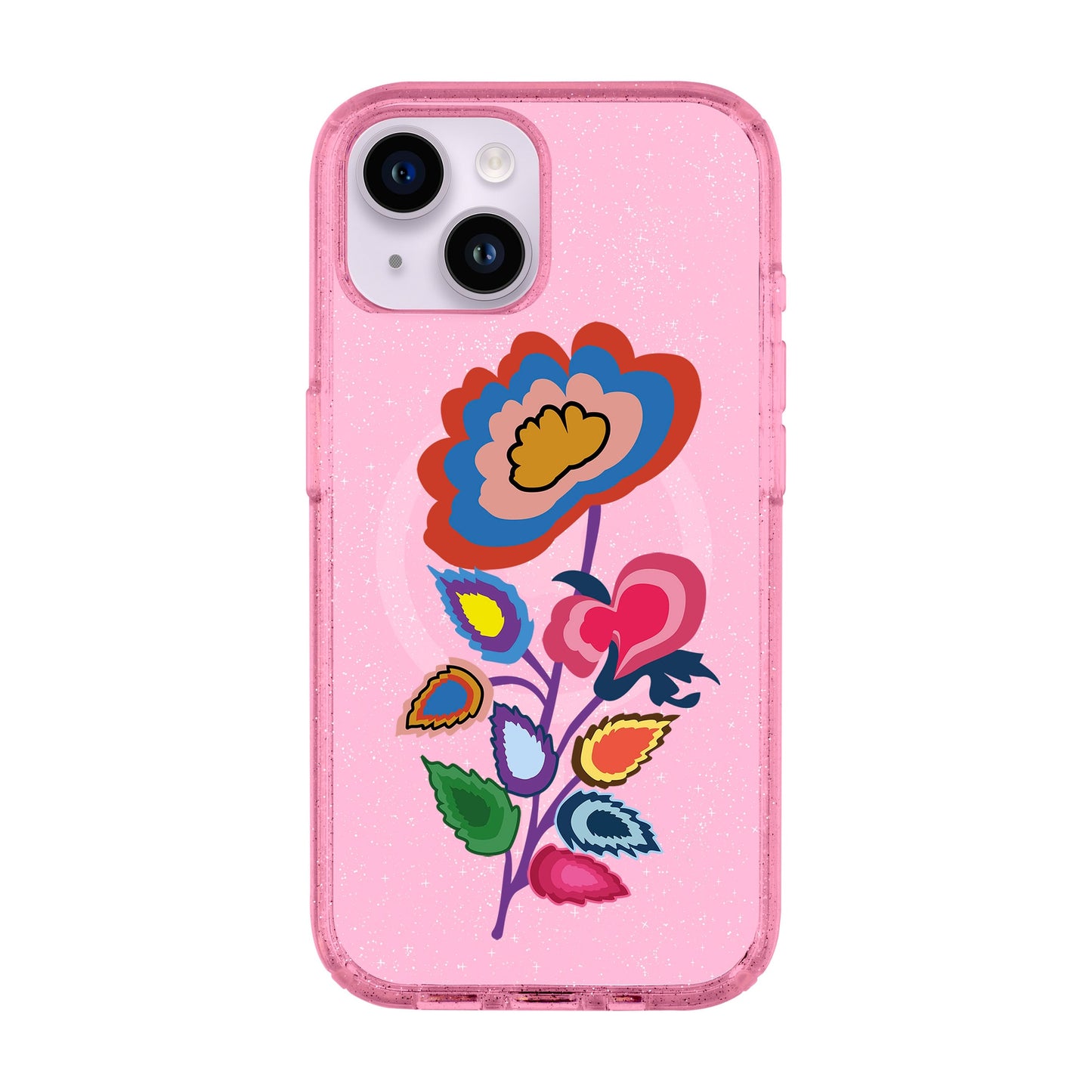 KNITTED FLOWER-iPhone 14 Shiny Kılıf MagSafe Özellikli