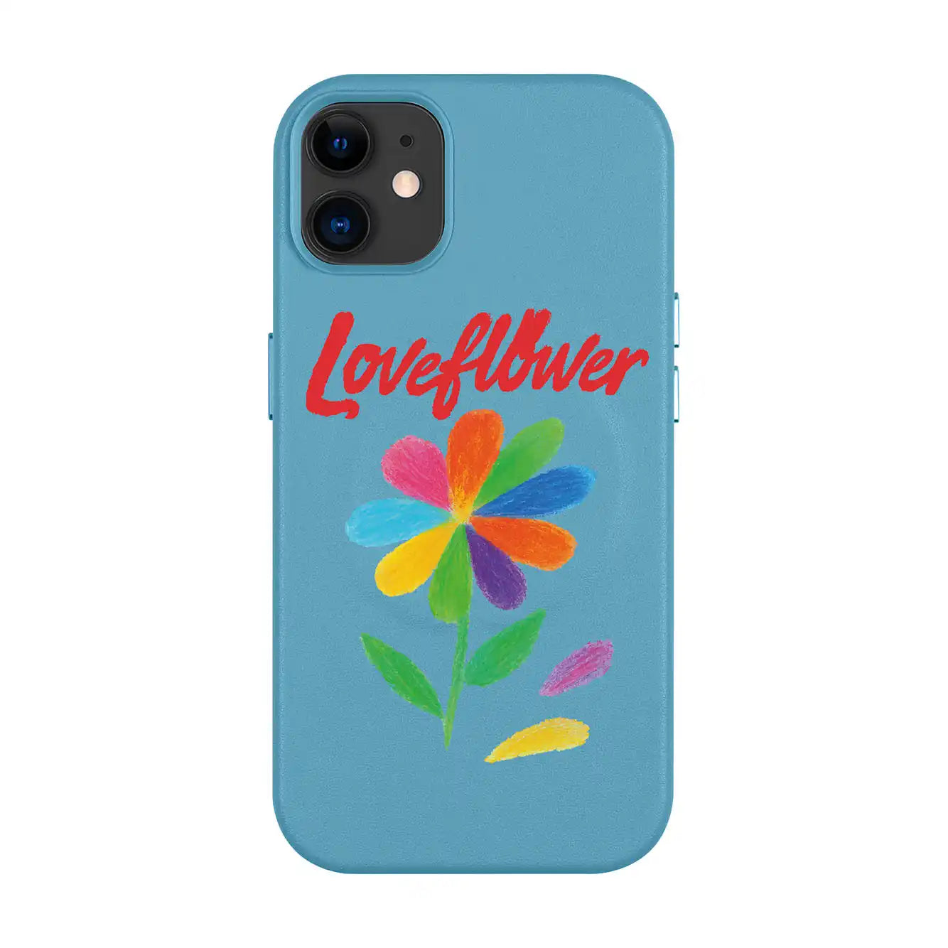 LOVE FLOWER-iPhone 11 Leather Kılıf MagSafe Özellikli