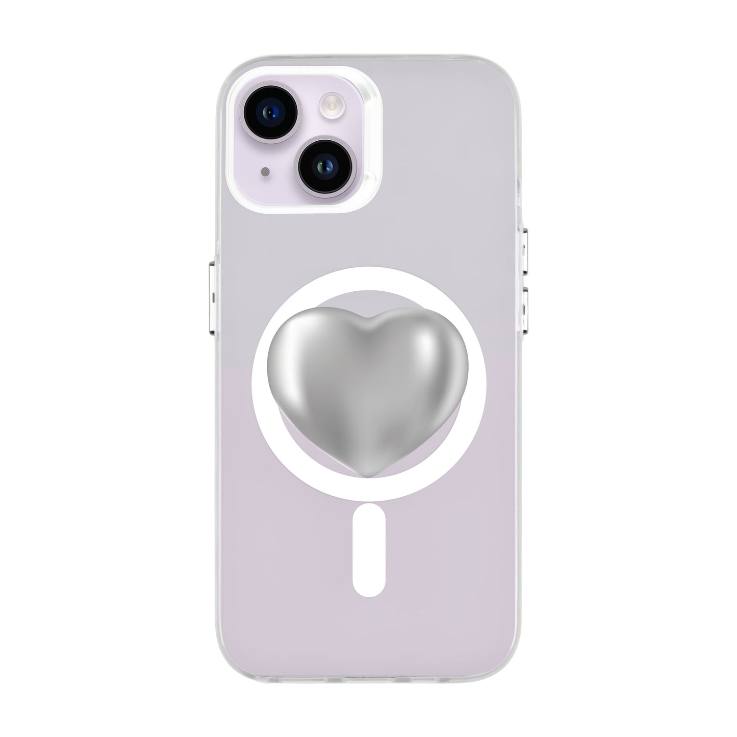 SILVER HEART-iPhone 14 Hold Kılıf MagSafe Özellikli