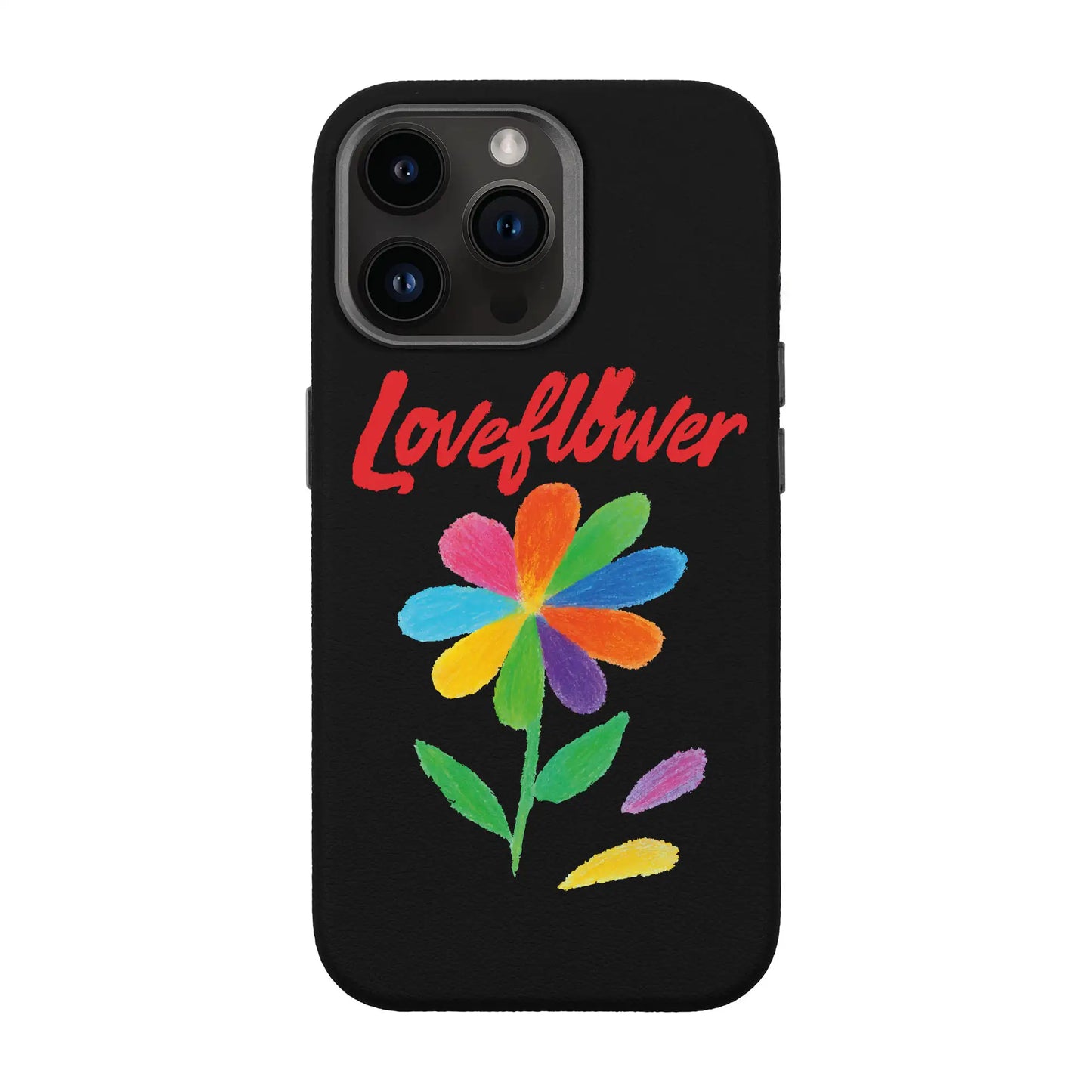 LOVE FLOWER-iPhone 14 Pro Max Leather Premium Kılıf MagSafe Özellikli
