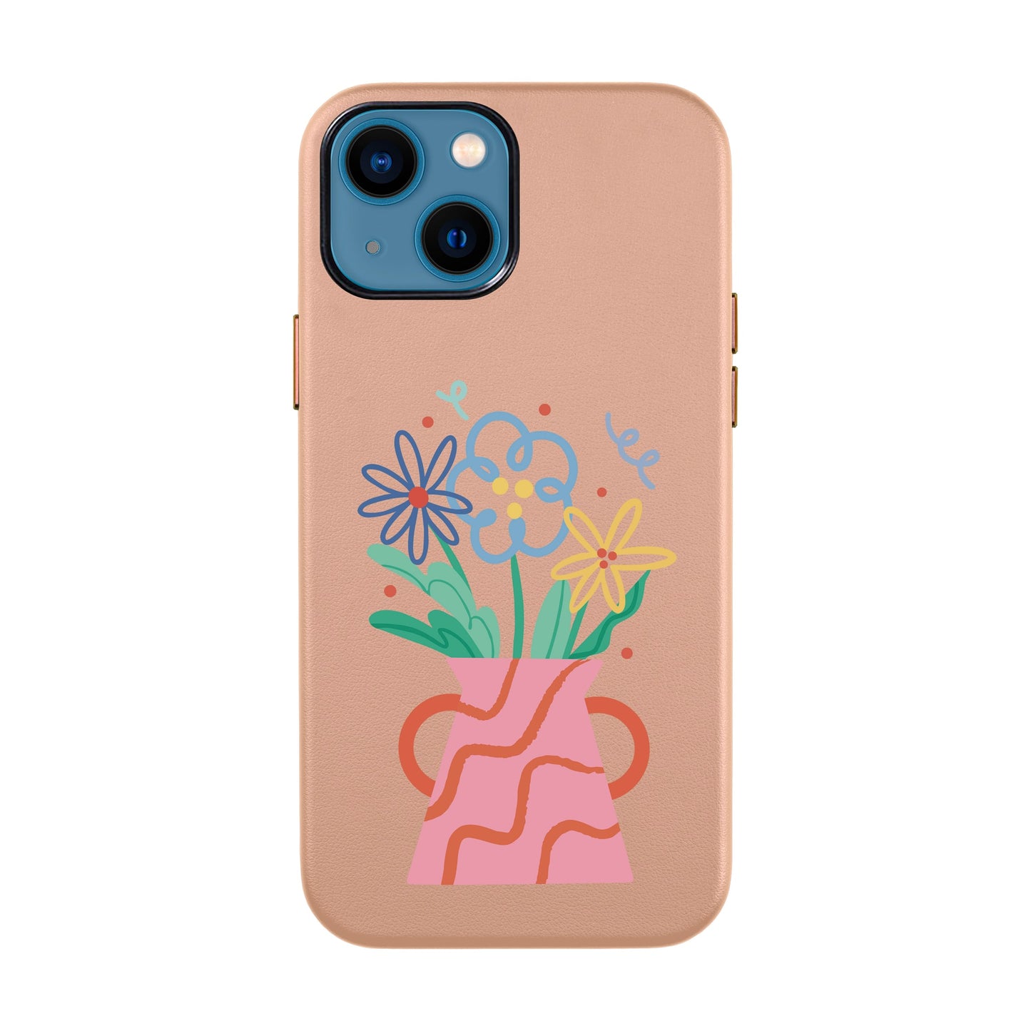 PINK VASE-iPhone 14 Leather Kılıf
