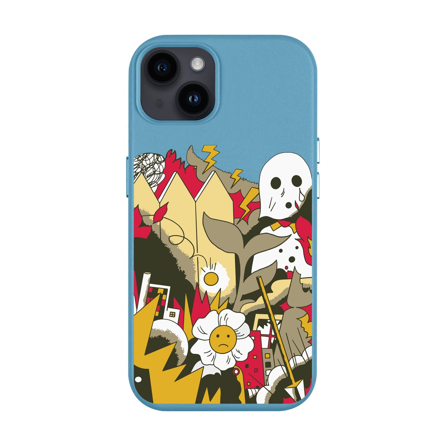 EVERYTHING IS BURNING-iPhone 14 Plus Leather Kılıf MagSafe Özellikli
