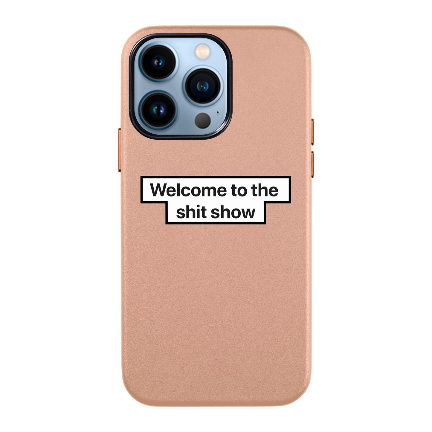 WELCOME-iPhone 13 Pro Max Leather Kılıf