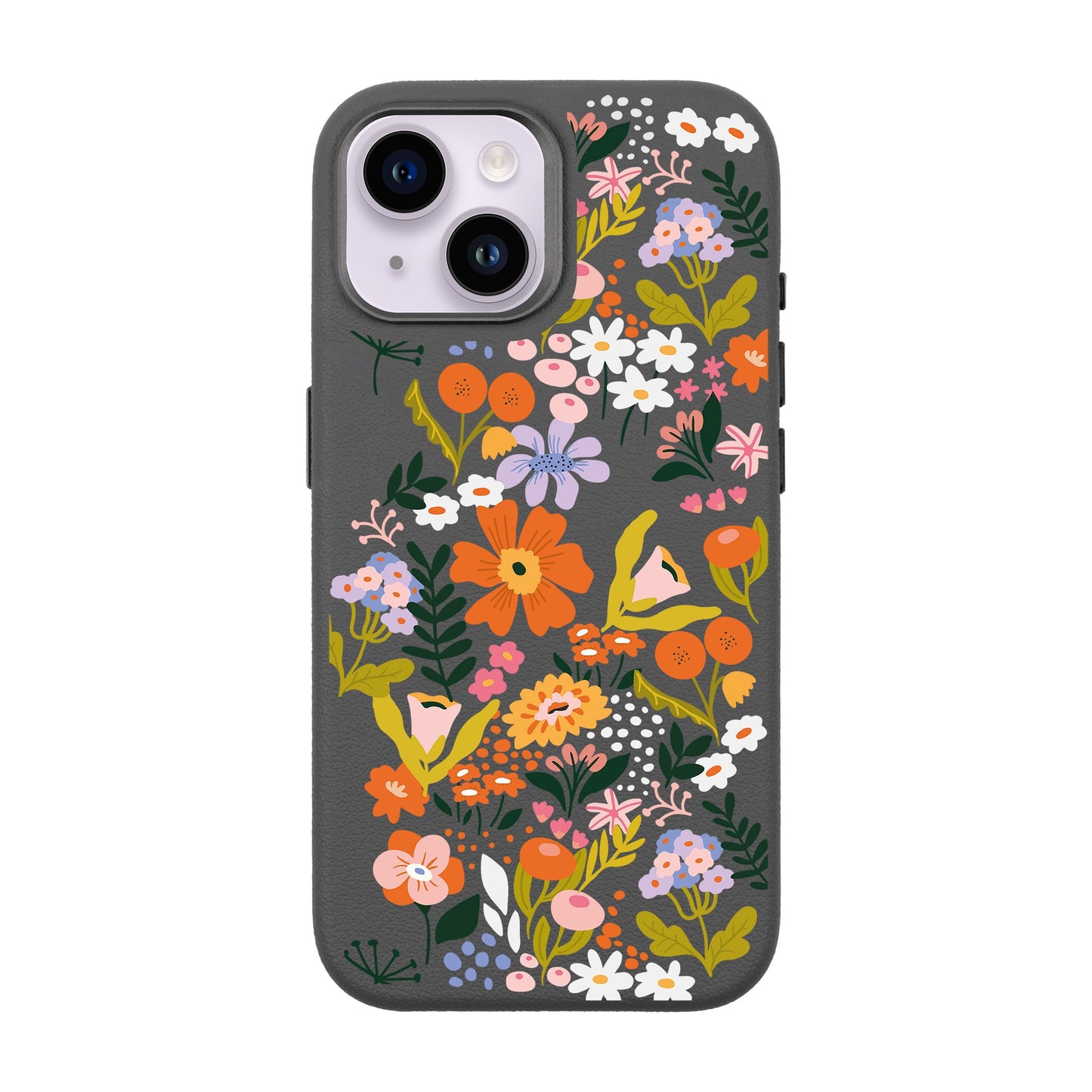 FLOWER-iPhone 13 Leather Premium Kılıf MagSafe Özellikli