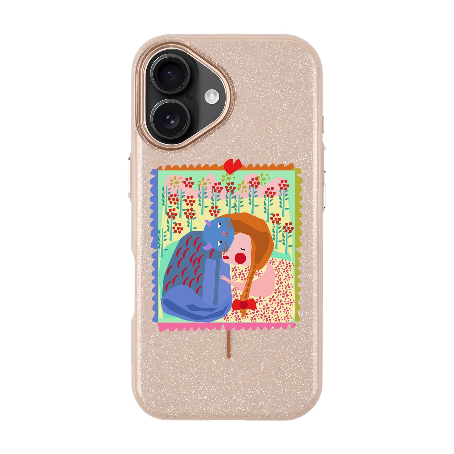 KEDİ POSTA PULU-iPhone 16 Plus Radiant Kılıf MagSafe Özellikli