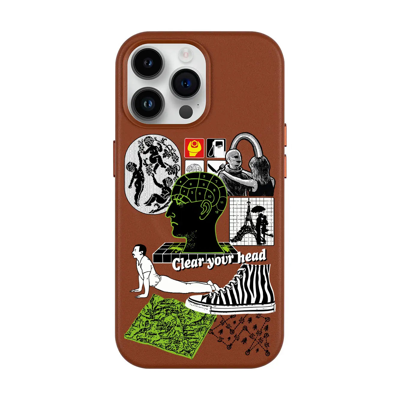 CLEAR YOUR HEAD-iPhone 14 Pro Max Leather Kılıf MagSafe Özellikli