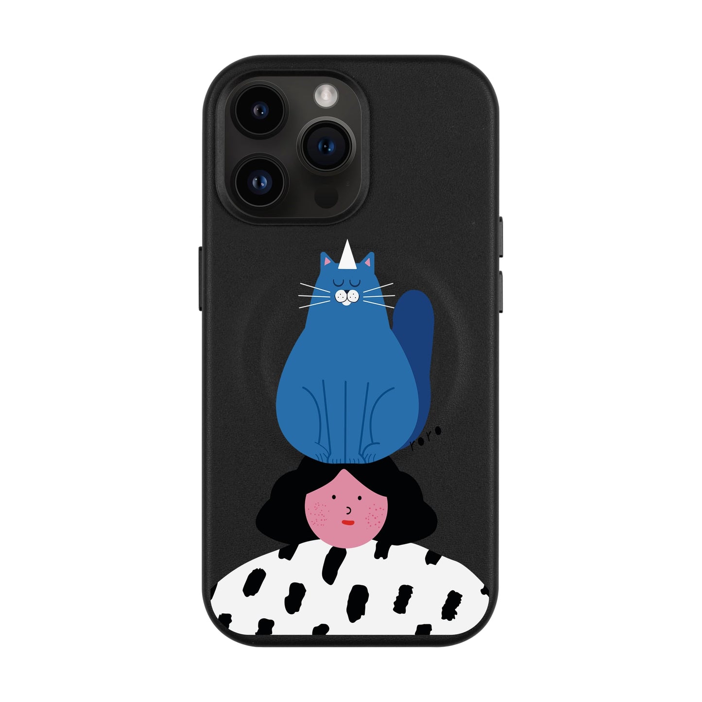NAUGHTY CAT-iPhone 14 Pro Max Leather Kılıf MagSafe Özellikli