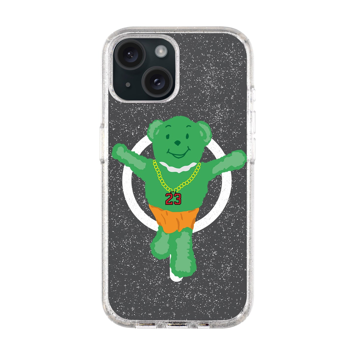 GREEN BEAR-iPhone 14 Plus Shiny Kılıf MagSafe Özellikli
