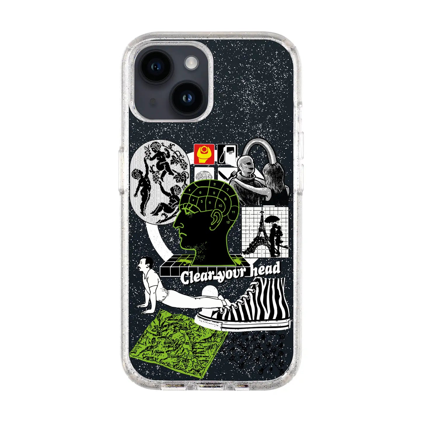 CLEAR YOUR HEAD-iPhone 14 Shiny Kılıf MagSafe Özellikli