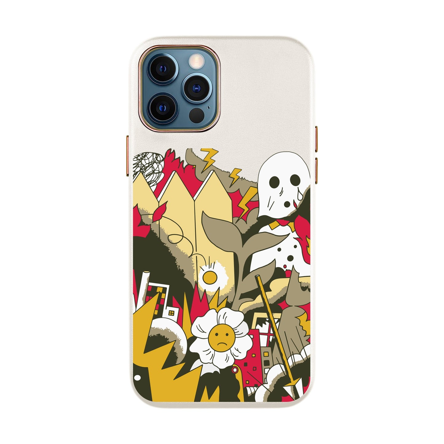 EVERYTHING IS BURNING-iPhone 12 Pro Max Leather Kılıf