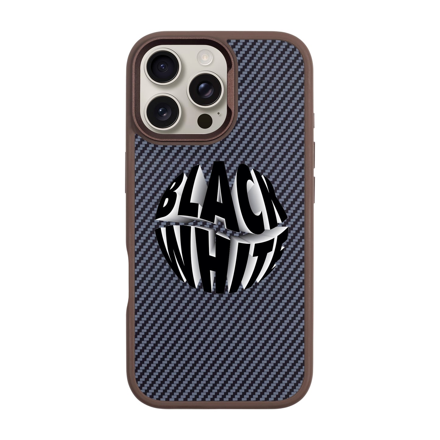 BLACK WHITE-iPhone 16 Pro Max Plaid Kılıf MagSafe Özellikli