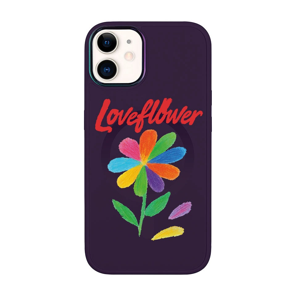 LOVE FLOWER-iPhone 12 Vigor Kılıf MagSafe Özellikli
