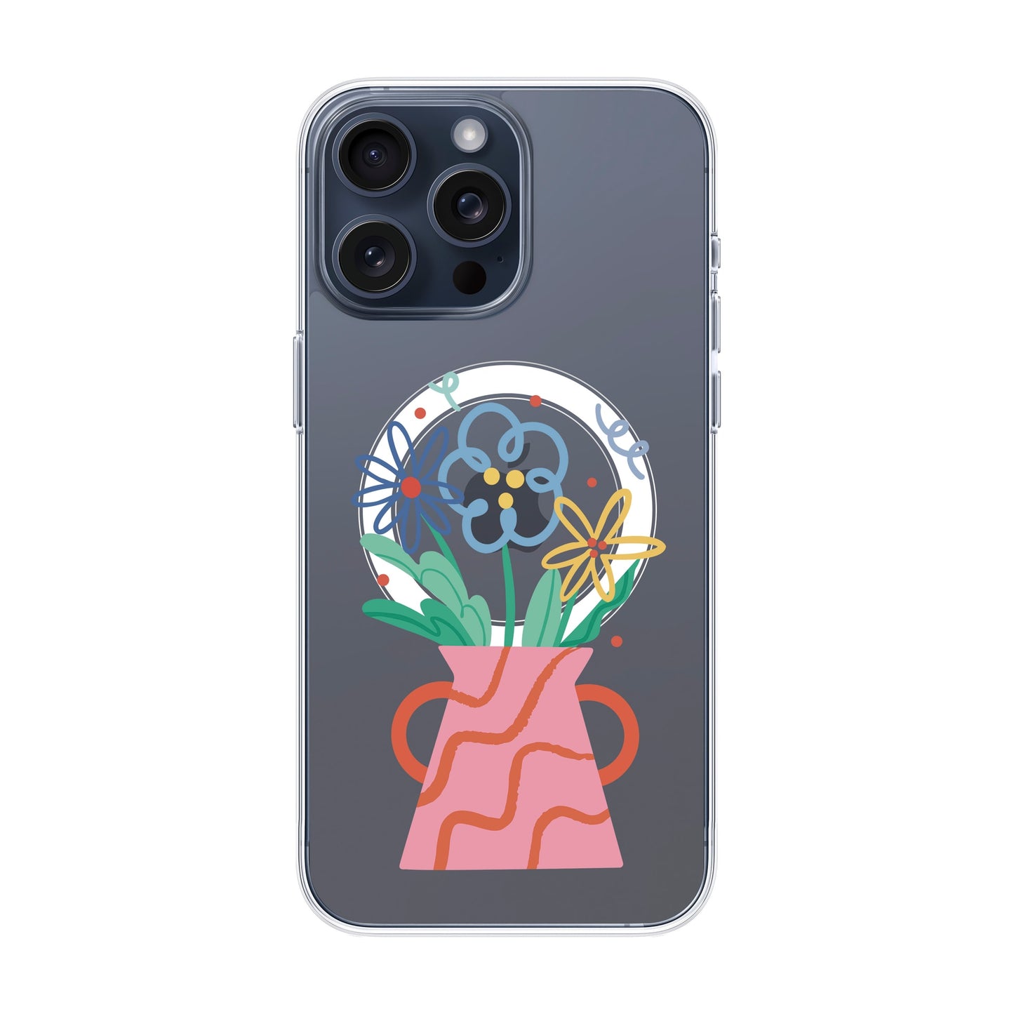 PINK VASE-iPhone 15 Pro Max Solid Kılıf MagSafe Özellikli