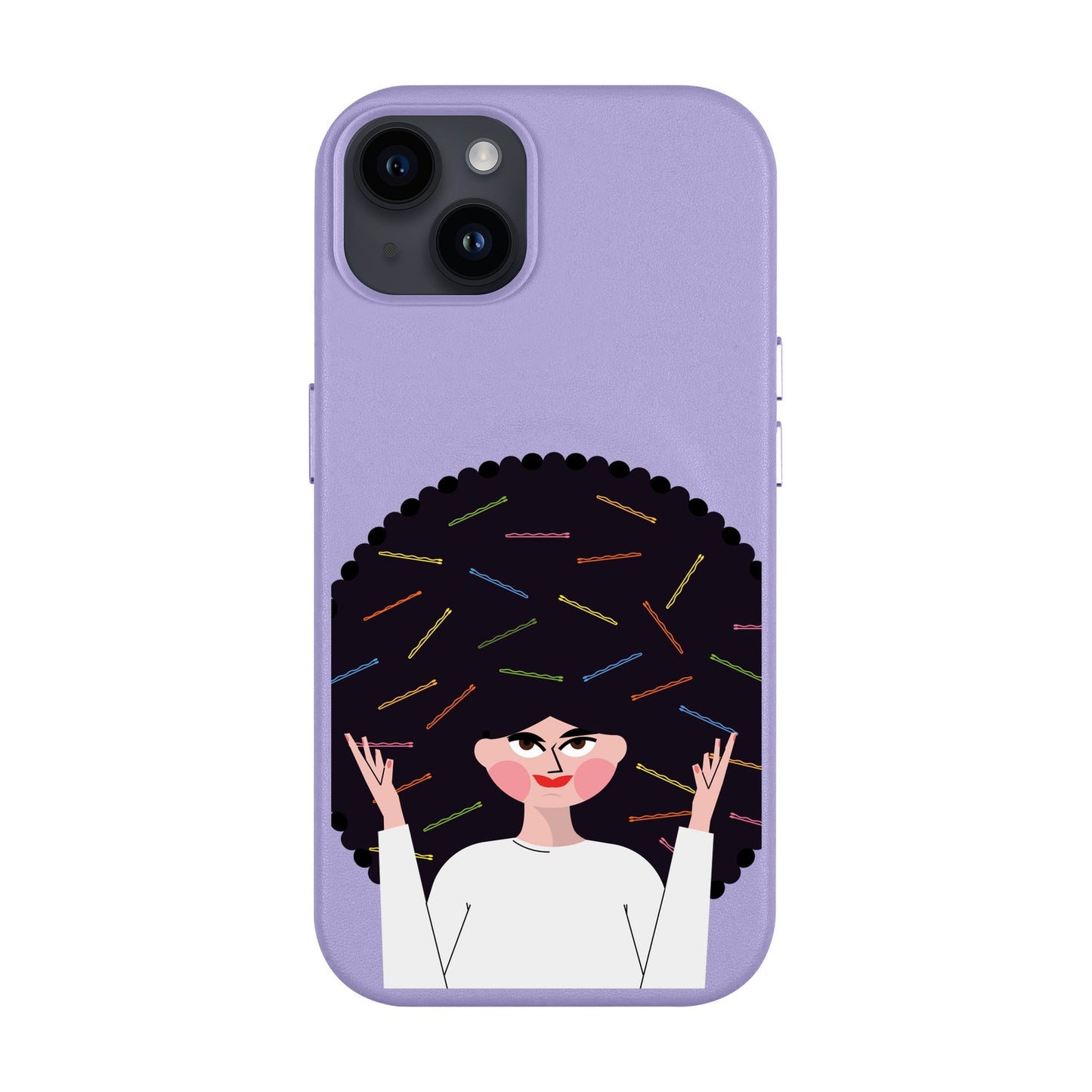 TANGLES OF HAPPINESS-iPhone 14 Plus Leather Kılıf MagSafe Özellikli