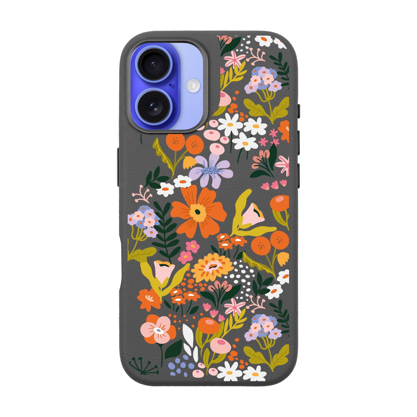 FLOWER-iPhone 16 Leather Premium Kılıf MagSafe Özellikli