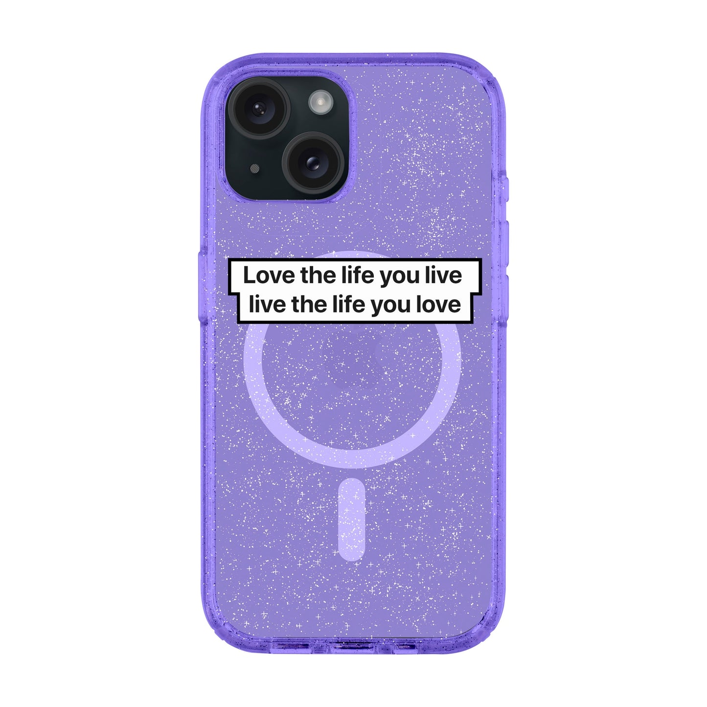LOVE THE LIFE-iPhone 15 Plus Shiny Kılıf MagSafe Özellikli