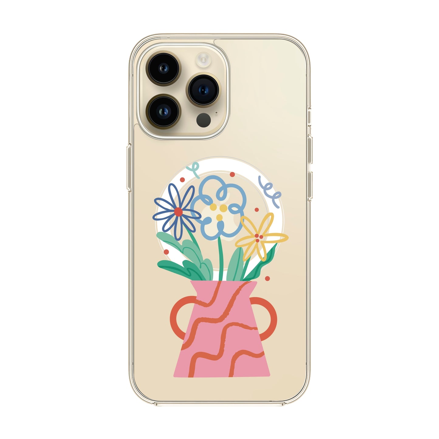 PINK VASE-iPhone 14 Pro Max Solid Kılıf MagSafe Özellikli