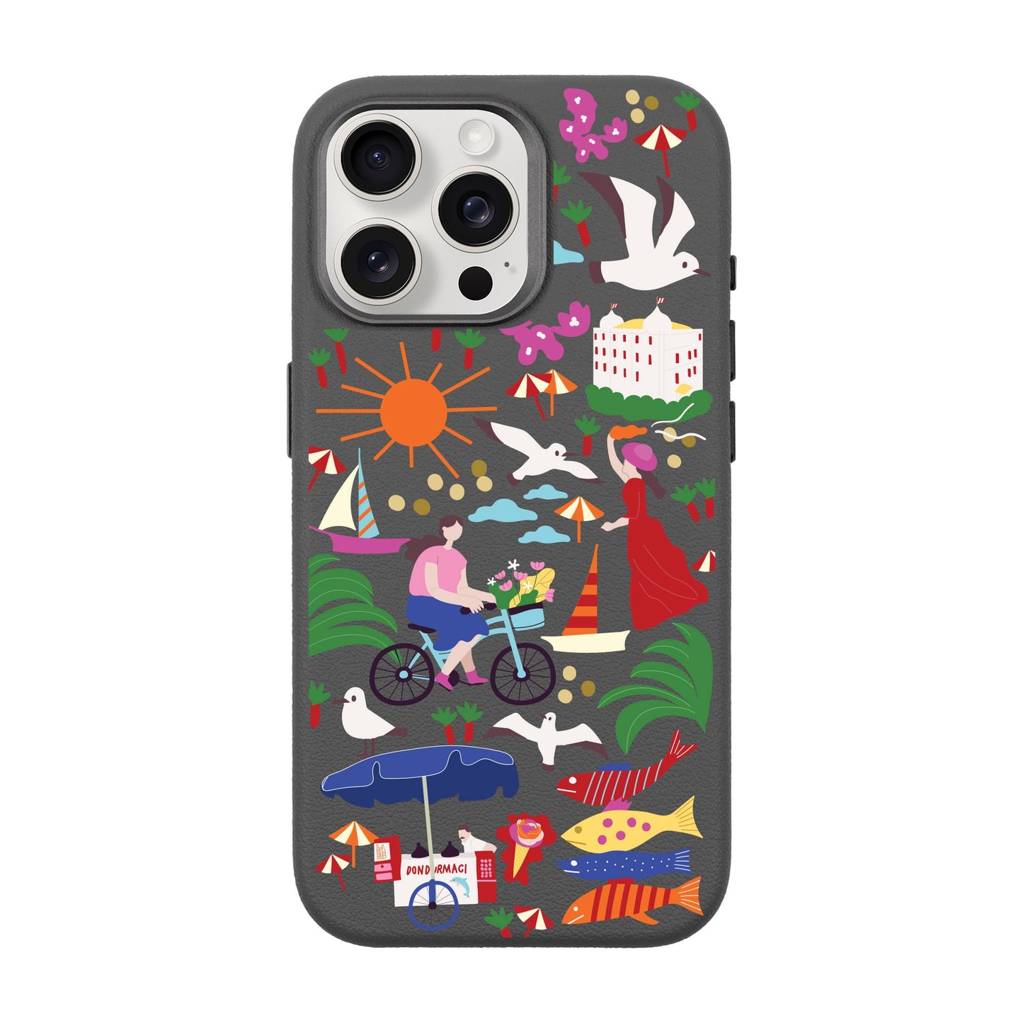TO'S WITH US ADALAR-iPhone 15 Pro Max Leather Premium Kılıf MagSafe Özellikli